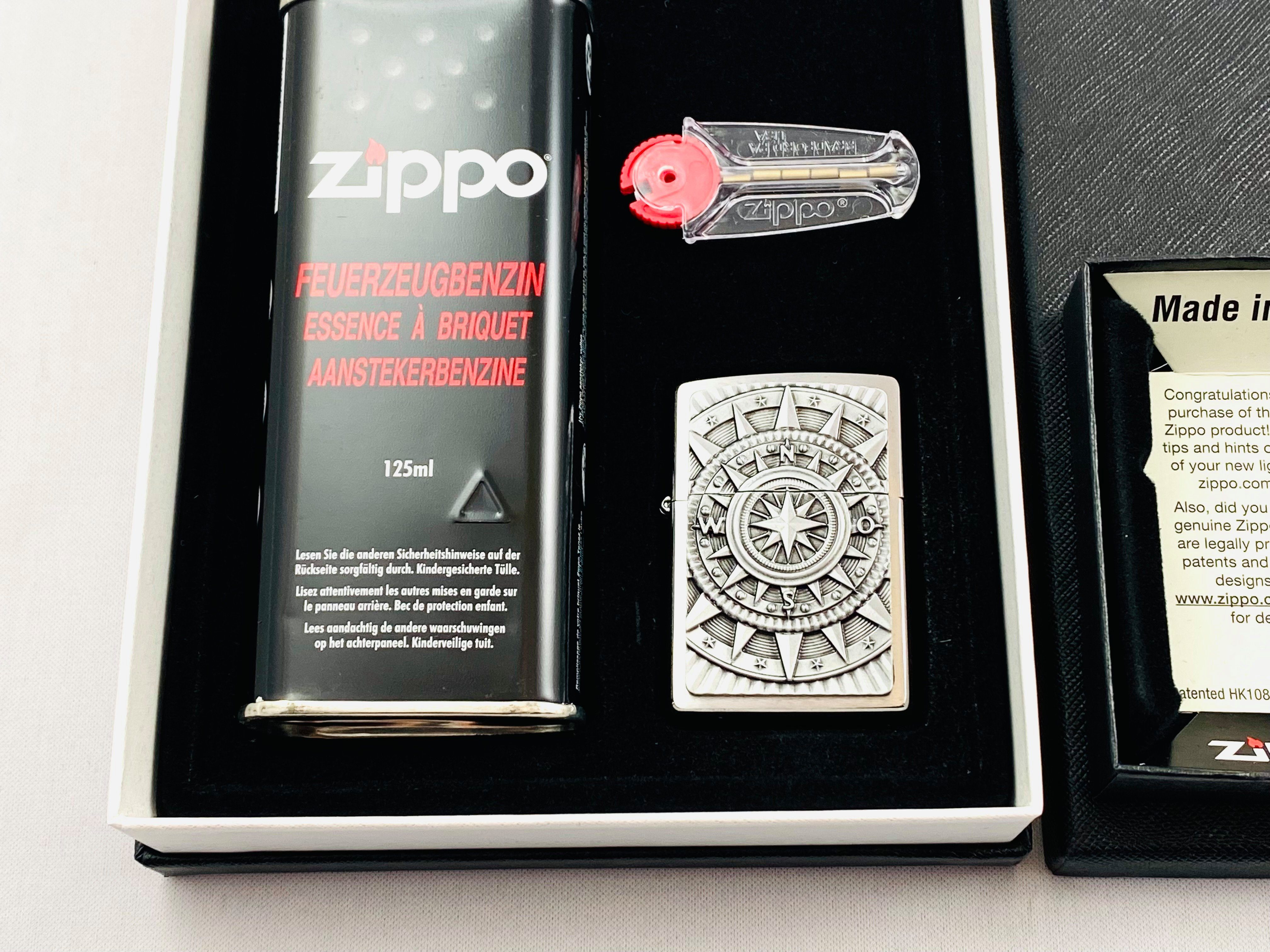 Zippo Feuerzeug Kompass Emblem Geschenkset Sturmfeuerzeug – Bild 2 von 5