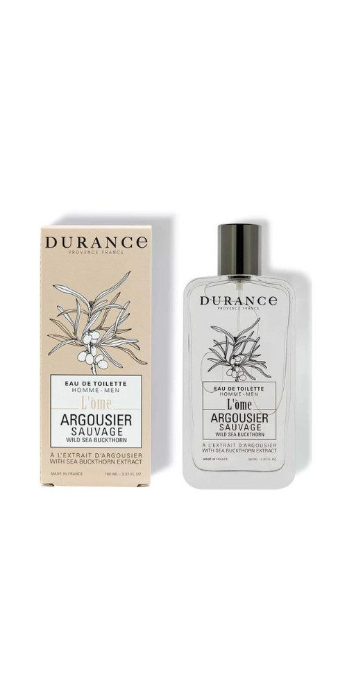 Durance Eau de Toilette Wilder Sanddorn 100 ml, Zitrusfruchtig, Aromatisch, Holzig - ein toller Herrenduft.