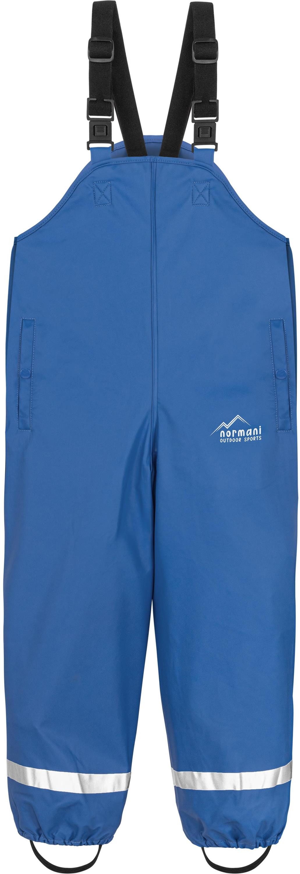 normani Regenhose Kinder Regenhose mit Hosenträgern Skjolden Wasserdichte Regenlatzhose Überziehhose - ungefütterte Matschhose