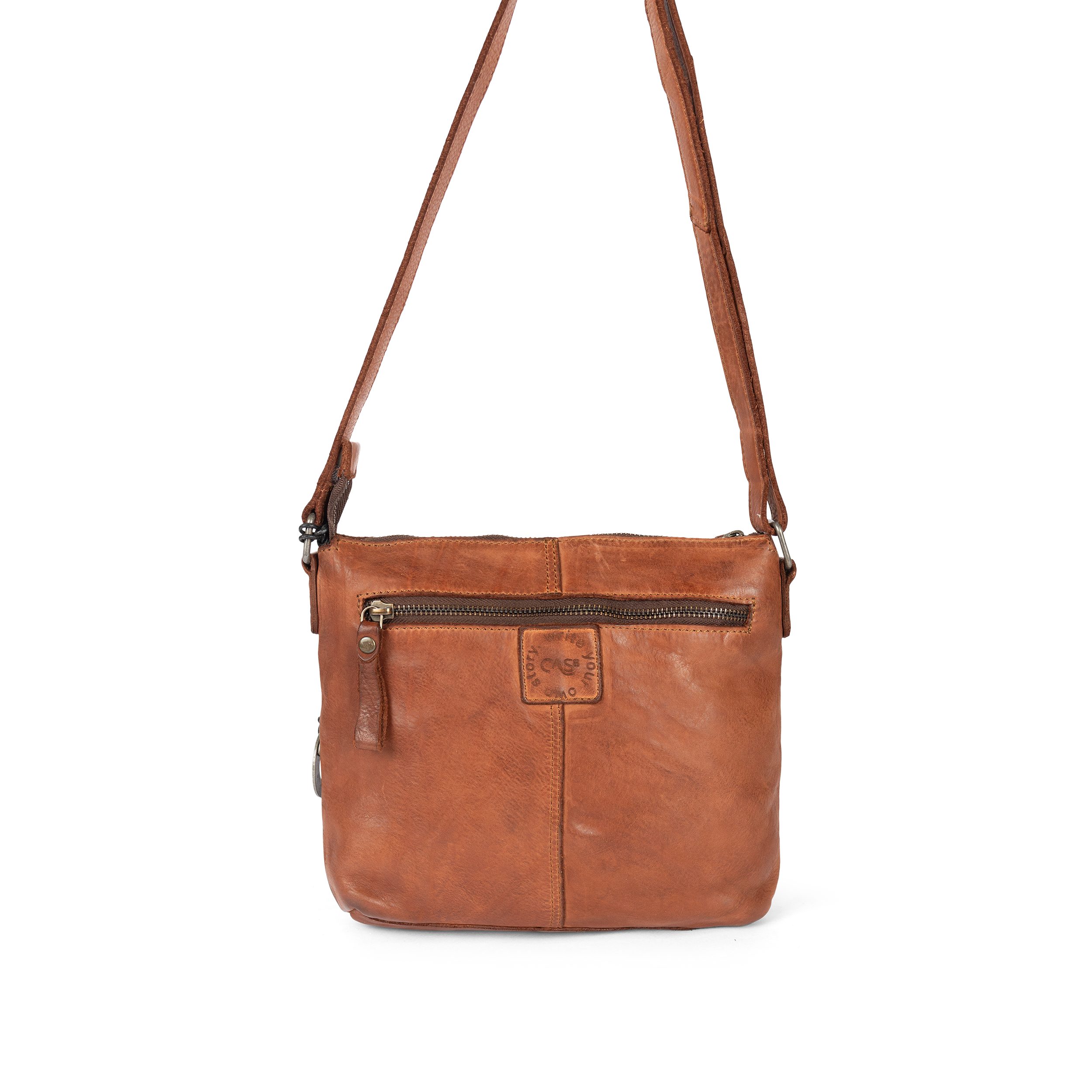 Cas8 Umhängetasche DINA – Lässige und stilvolle Ledertasche aus naturbelassenem Echtleder, einzigartig durch Echtleder