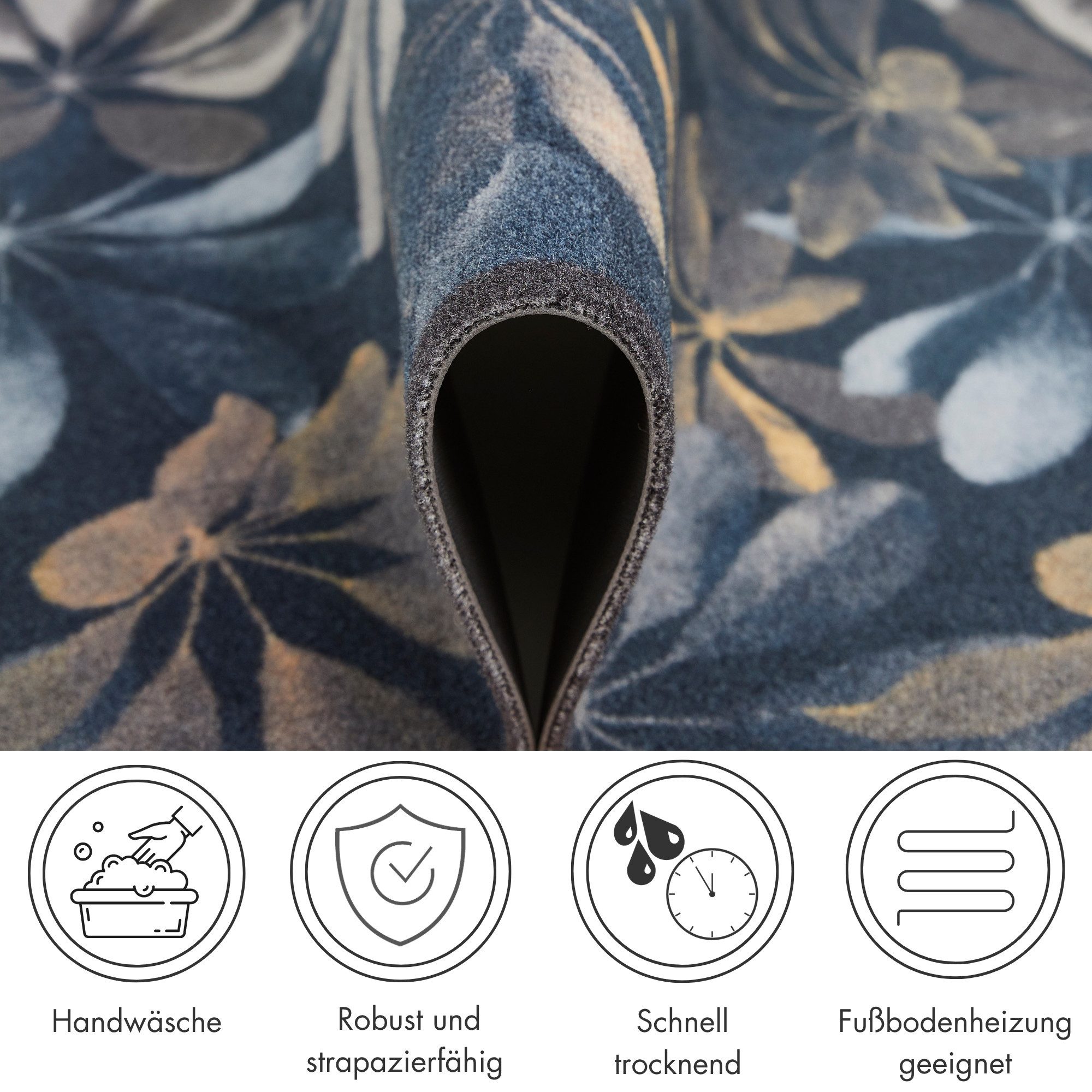 Andiamo Fußmatte Metropolitan, Welcome, Made in Belgium, rechteckig, Höhe: 4 mm, Schmutzfangmatte, verschiedene Motive, rutschhemmend, waschbar