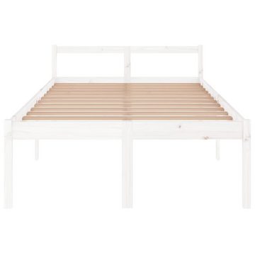 furnicato Bett Seniorenbett Weiß 120x200 cm Massivholz Kiefer