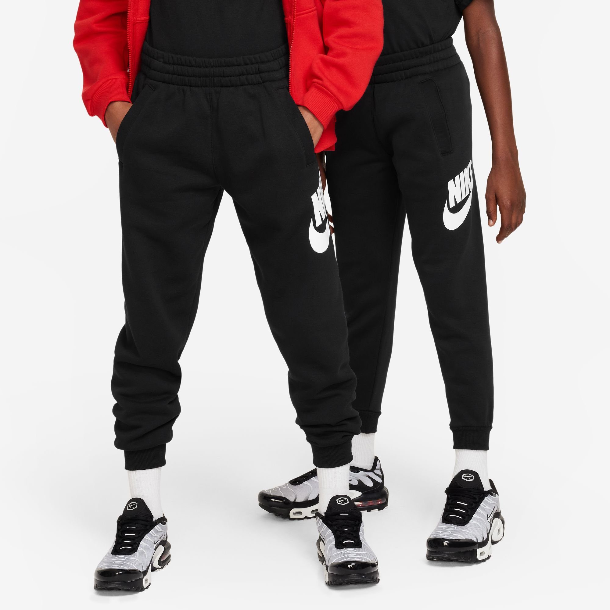 JOGGER Sportswear BIG Jogginghose PANTS FLEECE BLACK/WHITE KIDS' CLUB Nike
