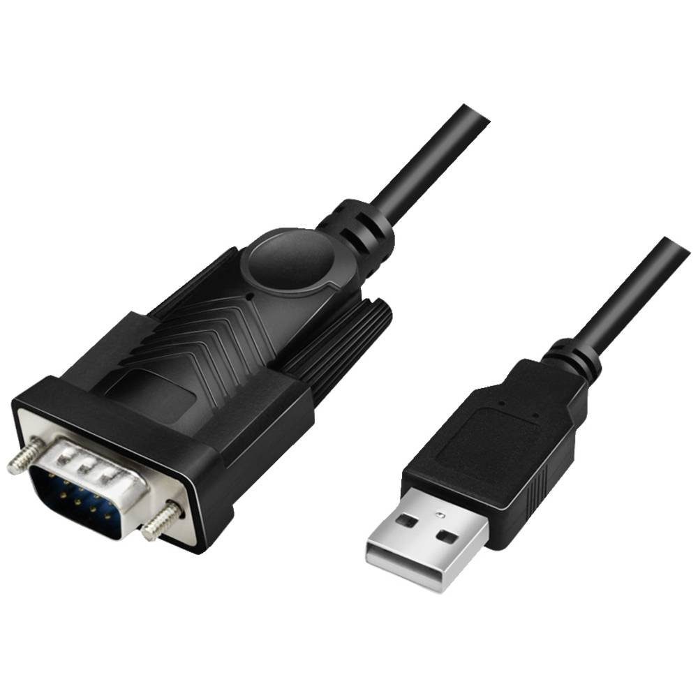 LogiLink USB 2.0-Kabel, USB-A/M zu DB9/M, seriell,1.5 m Computer-Adapter