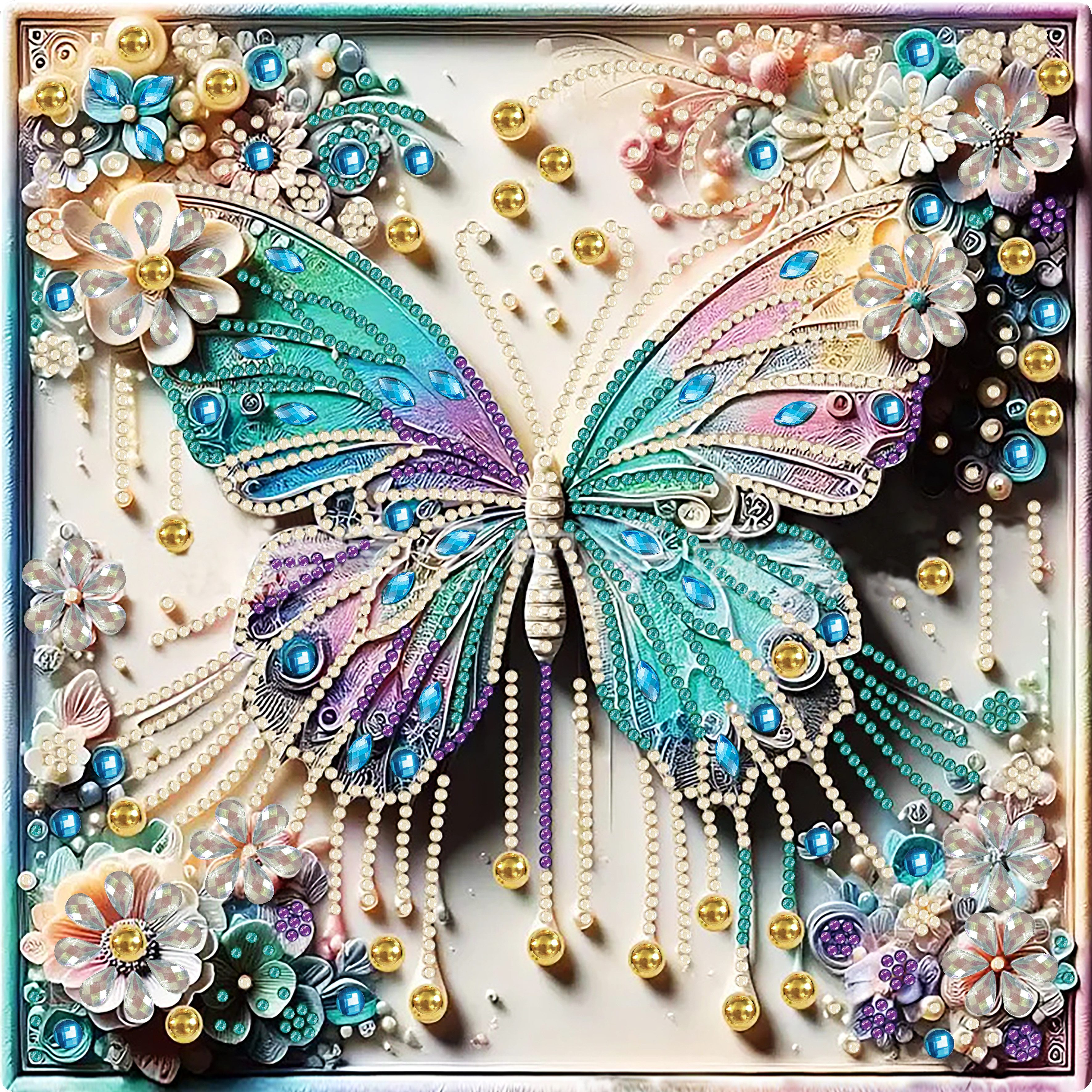 Kreativset Diamond Painting zubehör bilder Weihnachten geformte Diamanten 35x35cm