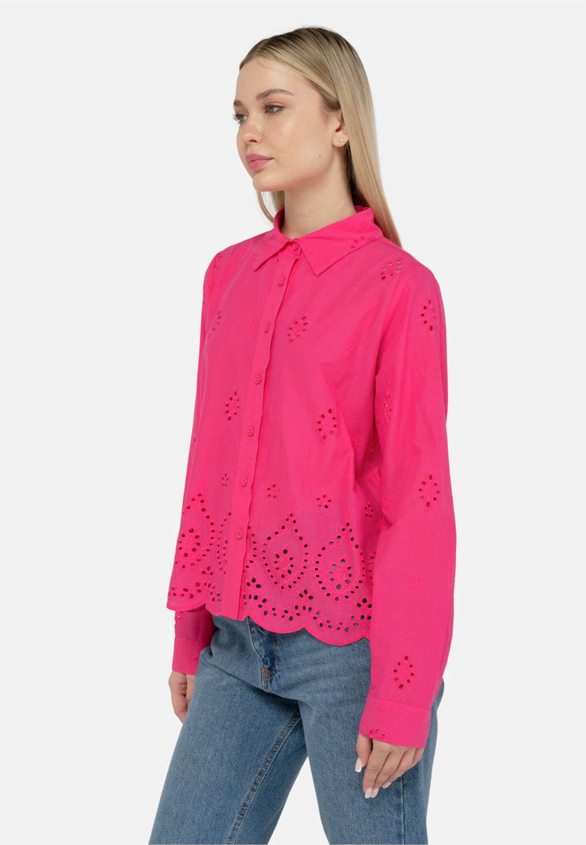 freshlions Klassische Bluse "Kate", (1 tlg.), mit luftigem Lochmuster günstig online kaufen