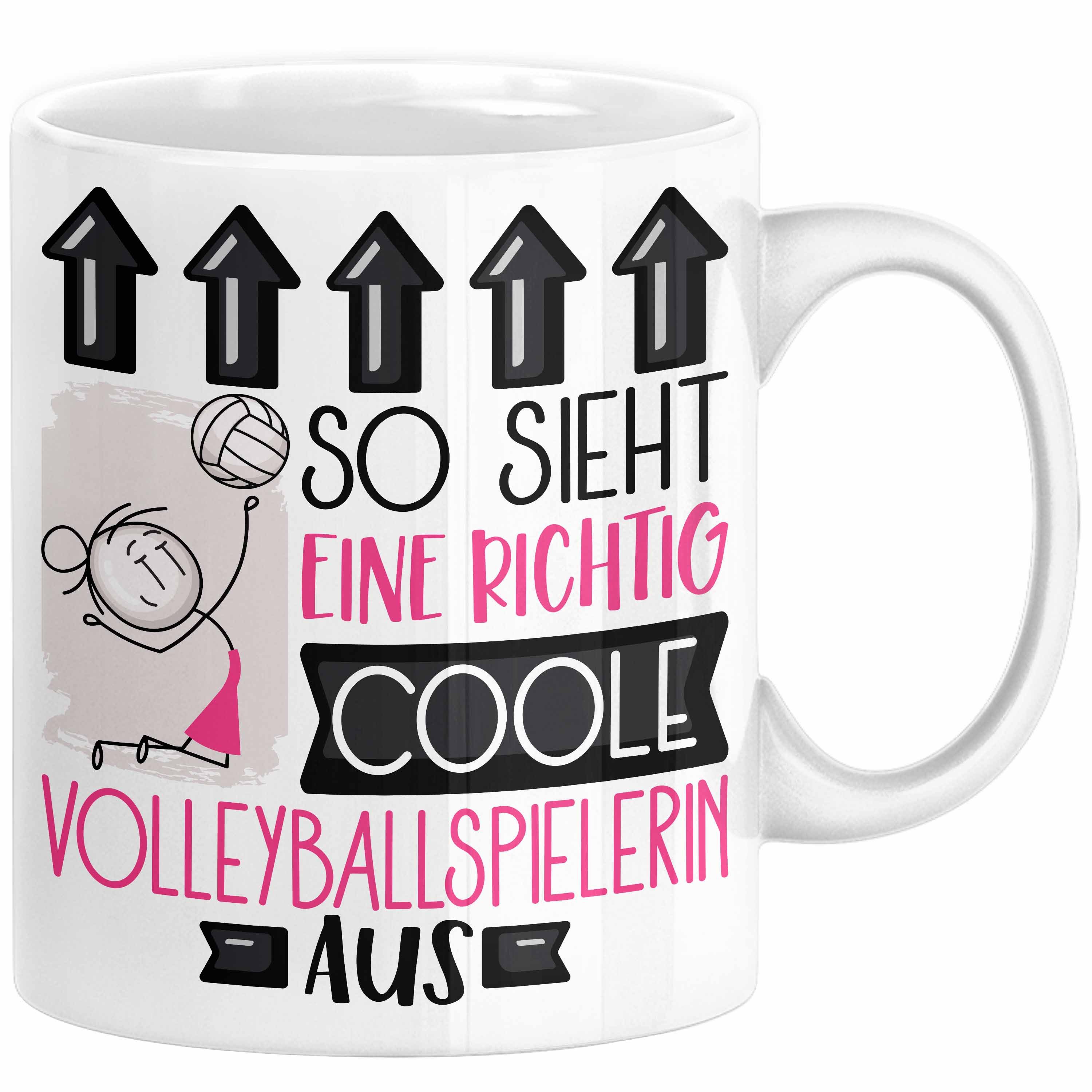 Trendation Tasse Volleyballspielerin Geschenk Tasse Lustig Geschenkidee für Volleyballs