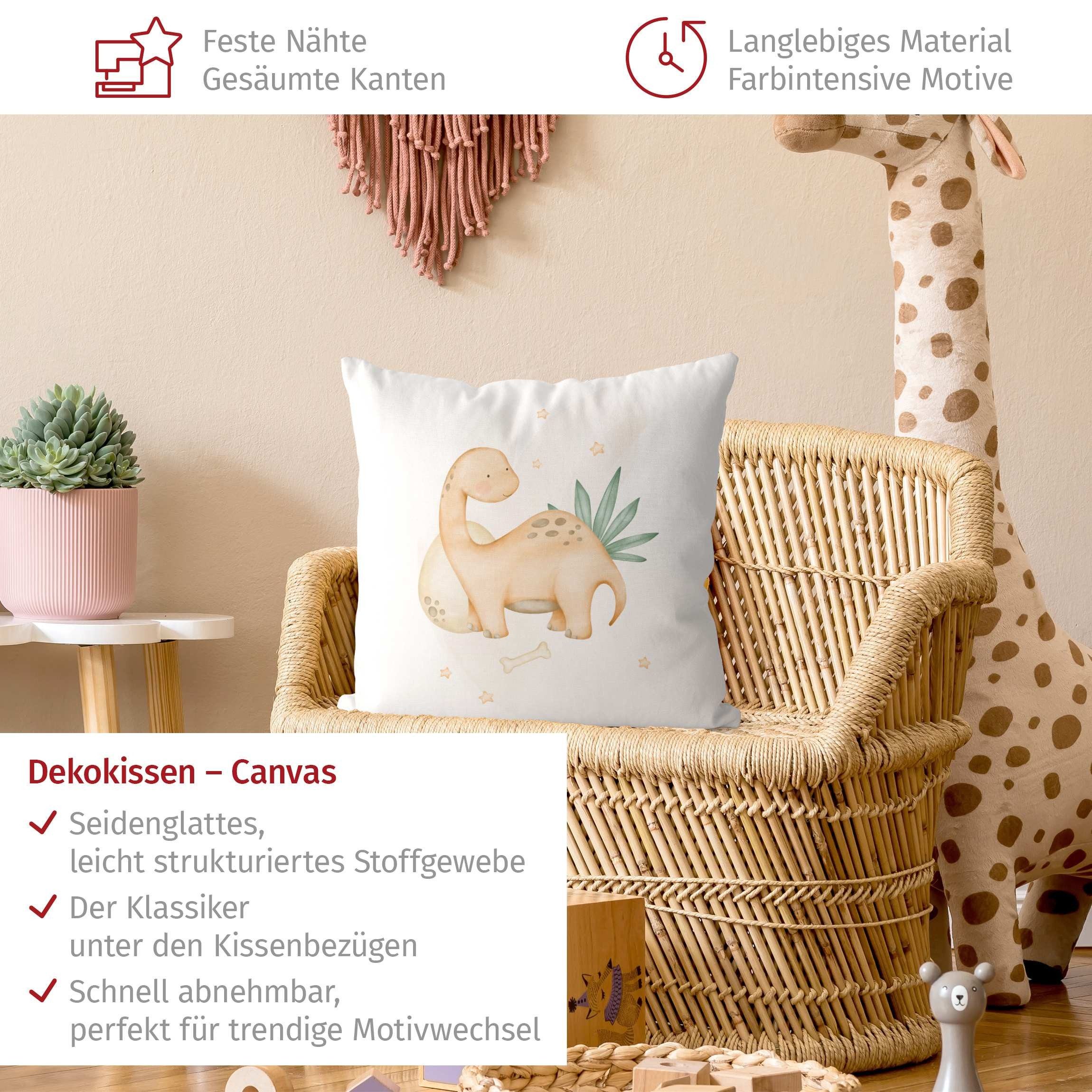 Bilderdepot24 Dekokissen drinnen Kissenhülle/ Sofakissen/ Zierkissen Kissenhülle orange Tiere, Bezug Aquarell mit / ohne Füllung Zierkissen Outdoor Sofa Bett