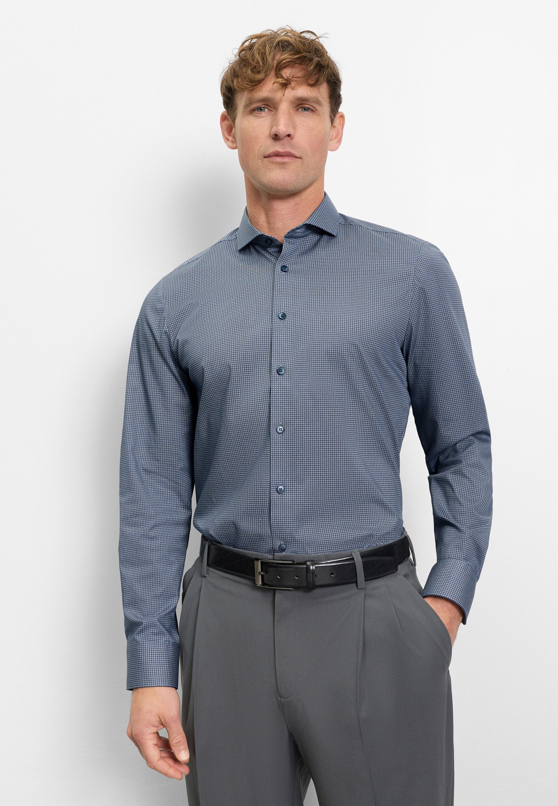 OLYMP Businesshemd OLYMP Level Five, body fit, Haifisch