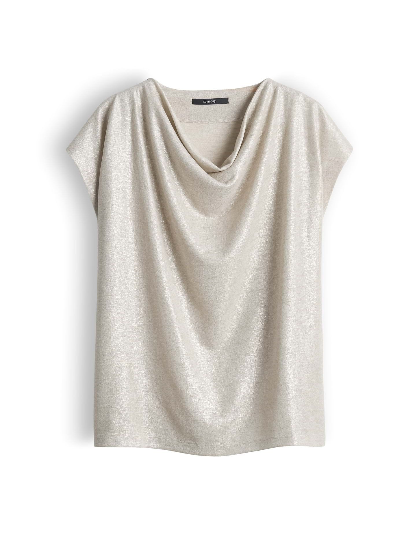 Kurzarmshirt Kevine aus Slub-Jersey mit Coating
