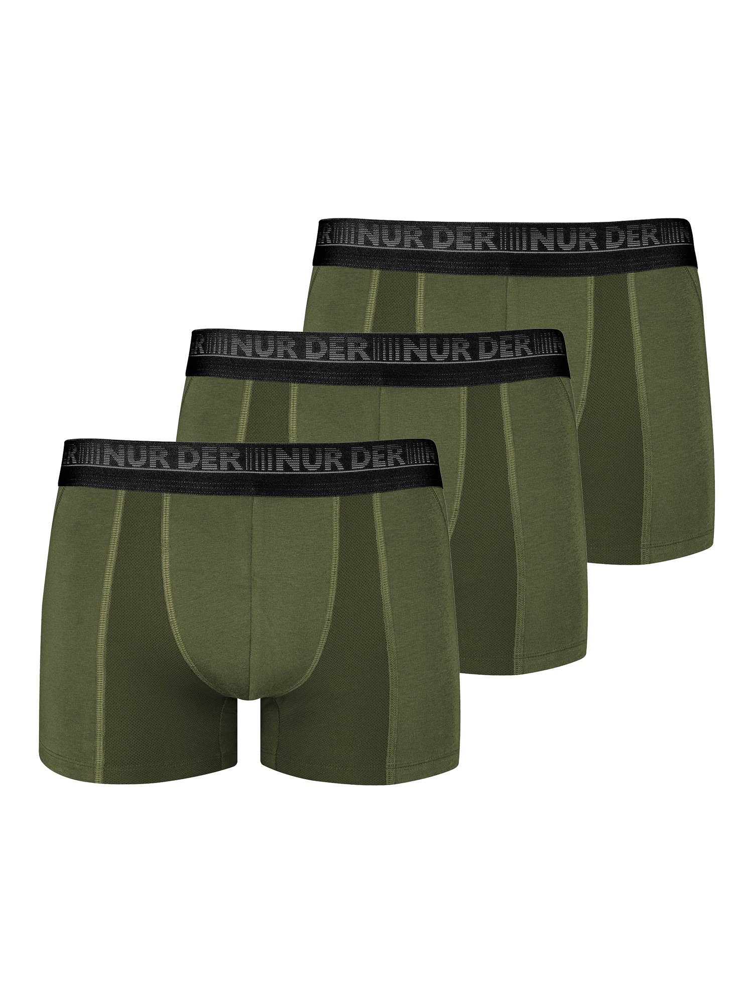 Retro-Boxer 3D-Flex retroshorts olivegrün Nur (3-St) boxershorts Boxer Der Air Retro