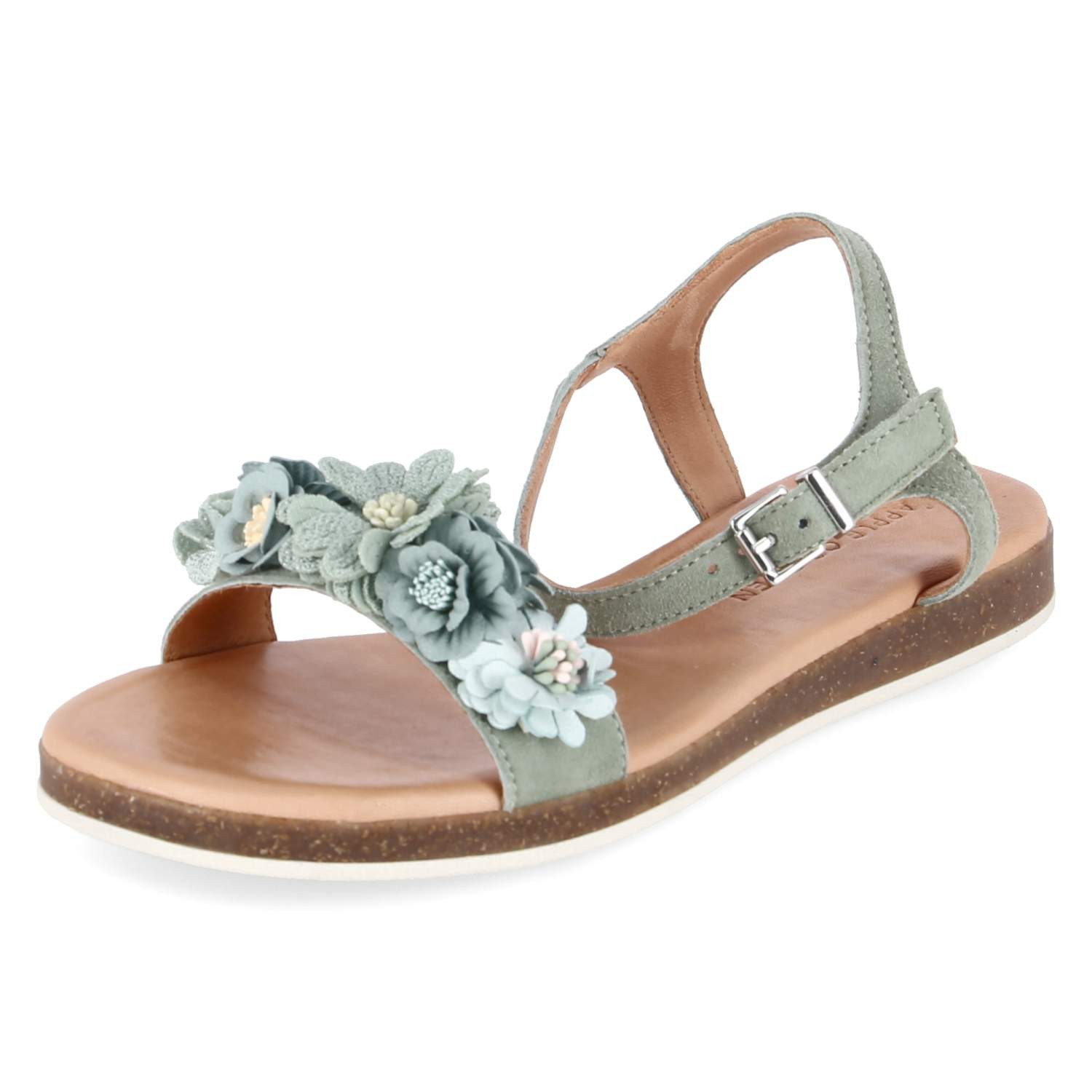 Apple of Eden Apple of Eden ISA 96-F salvia/flowers Damen Rauleder green Sandalette