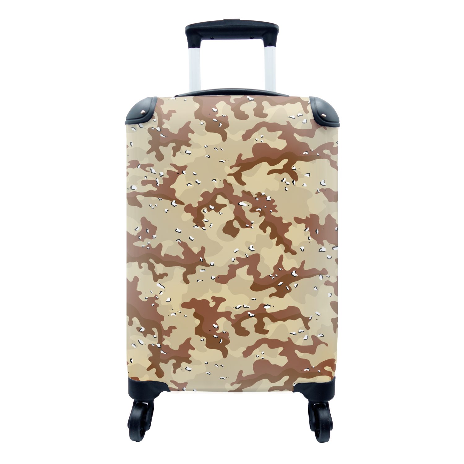 MuchoWow Handgepäckkoffer Camouflage - Wüste - Muster, 4 Rollen, Reisetasche mit rollen, Handgepäck für Ferien, Trolley, Reisekoffer