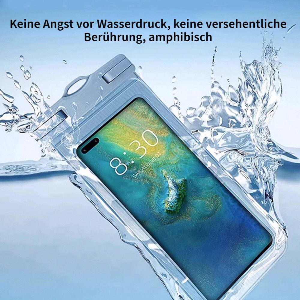 Blusmart Handyhülle Wasserdichte Handytasche im 2er-Set Empfindlicher Touchscreen, starke wasserdichte Leistung, Transparentes Material, geeignet für eine Vielz – Bild 4 von 5