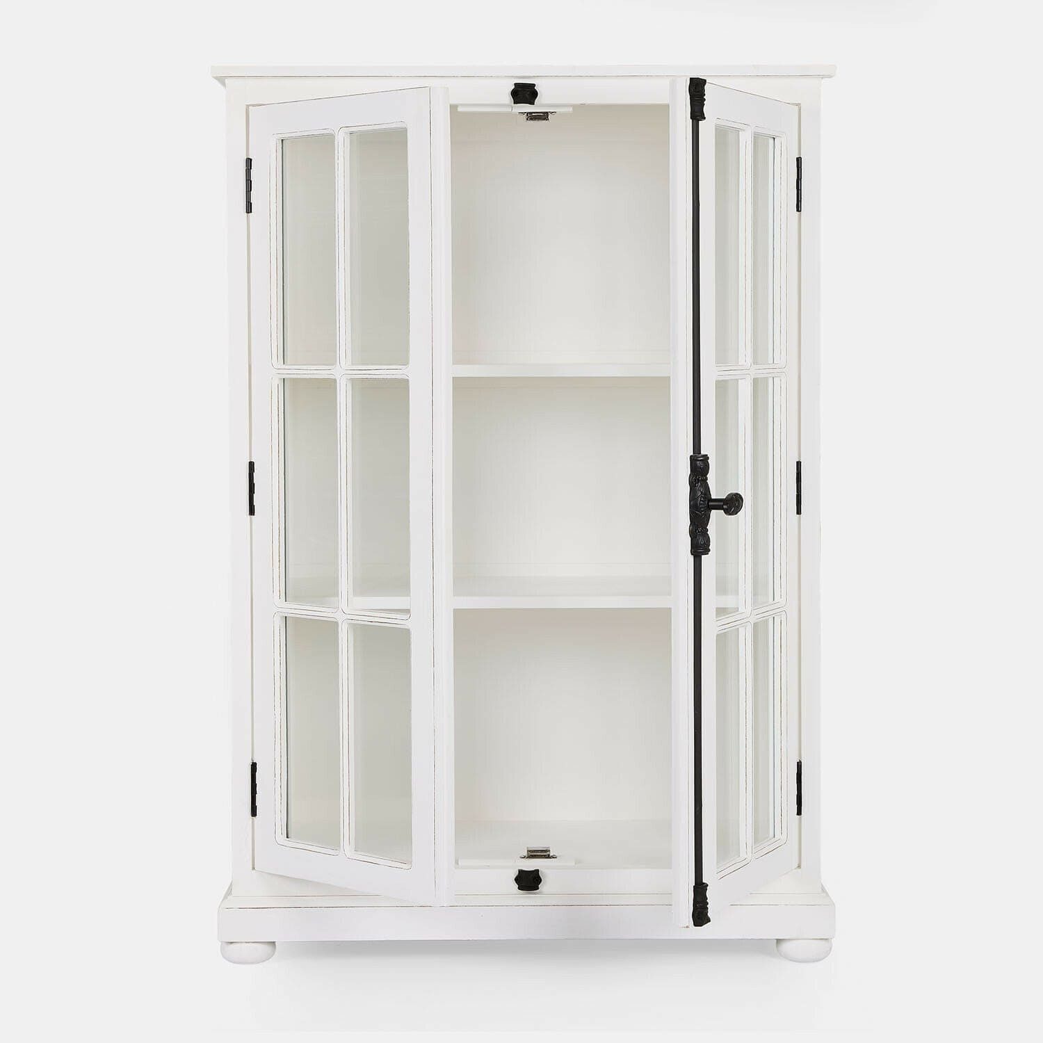 Mirabeau Vitrine Schrank Salivonne antikweiß