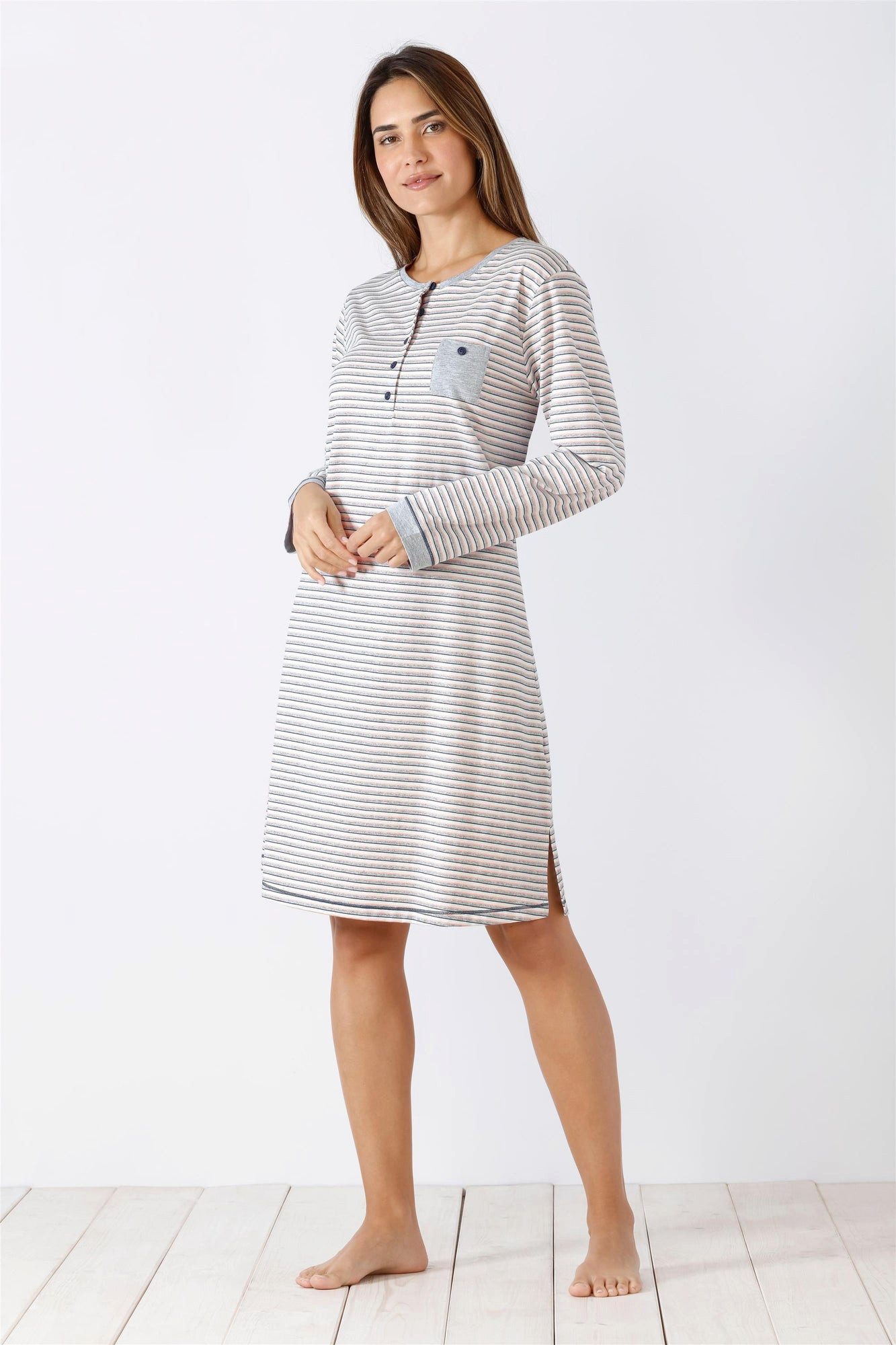 Hajo Nachthemd Damen Nachthemd mit Bündchen Klima-Light® Single Jersey günstig online kaufen