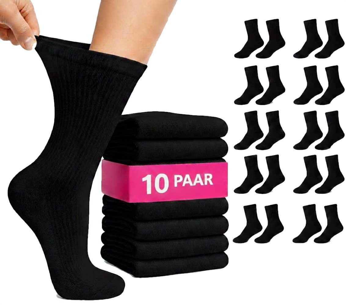 Cocain underwear Businesssocken 10 - 100 Paar Socken Herren & Damen Schwarz Business Socken Baumwolle (10-Paar) feuchtigkeitsregulierend - ohne drückende Naht