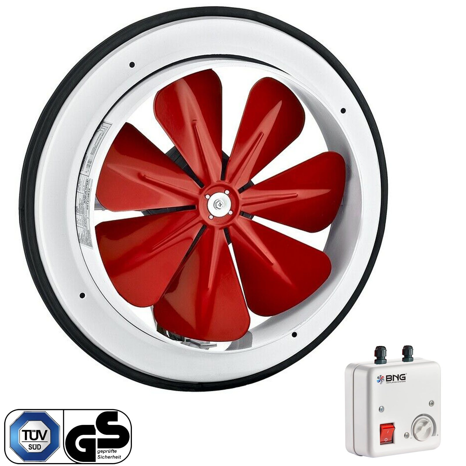BVN VENTILATION SYSTEMS & ELECTRICAL MOTORS Wandventilator Axial Ventilator Wand Fensterlüfter Absauglüfter BB mit Regler