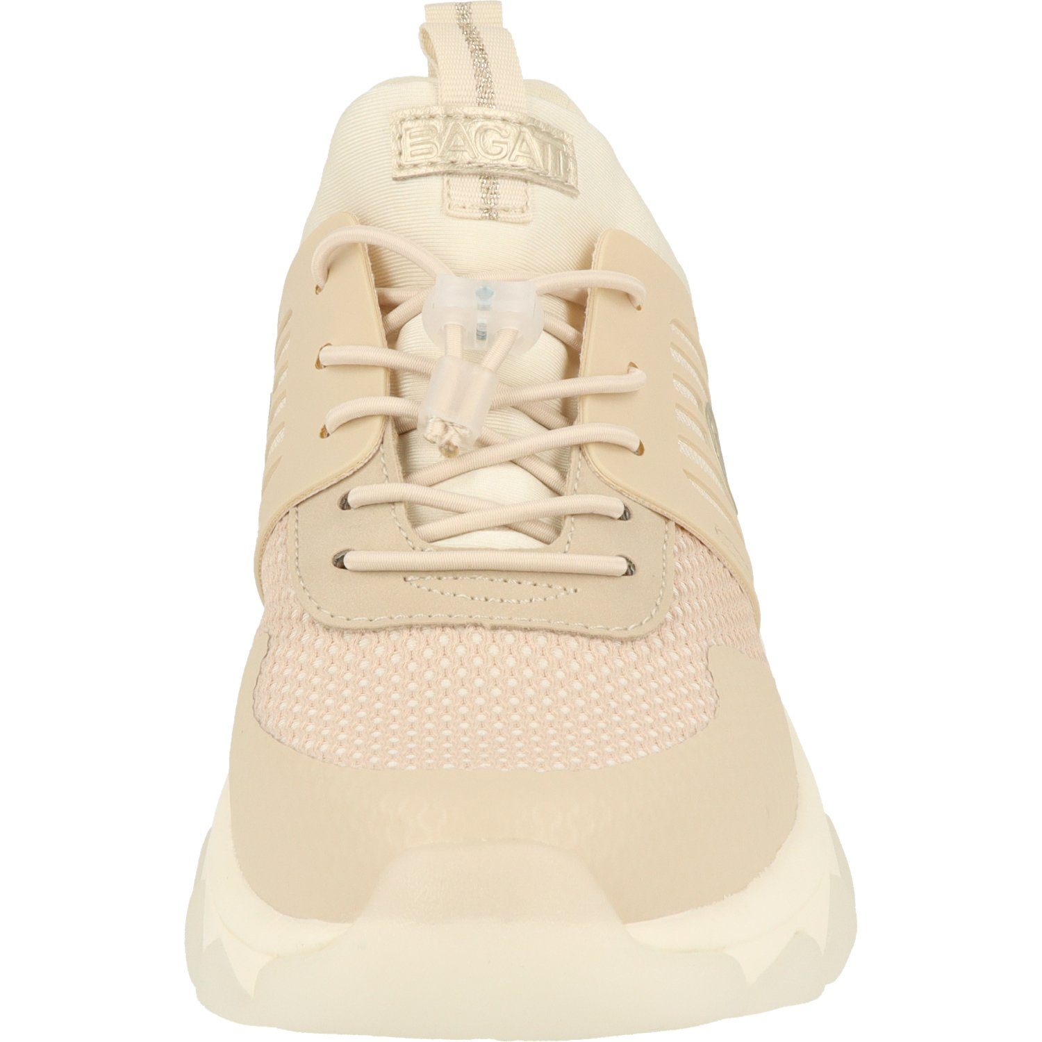 Sneaker Beige/Gold D32-95207-6969 sportliche Yuki BAGATT Halbschuhe Damen Sneaker Schuhe