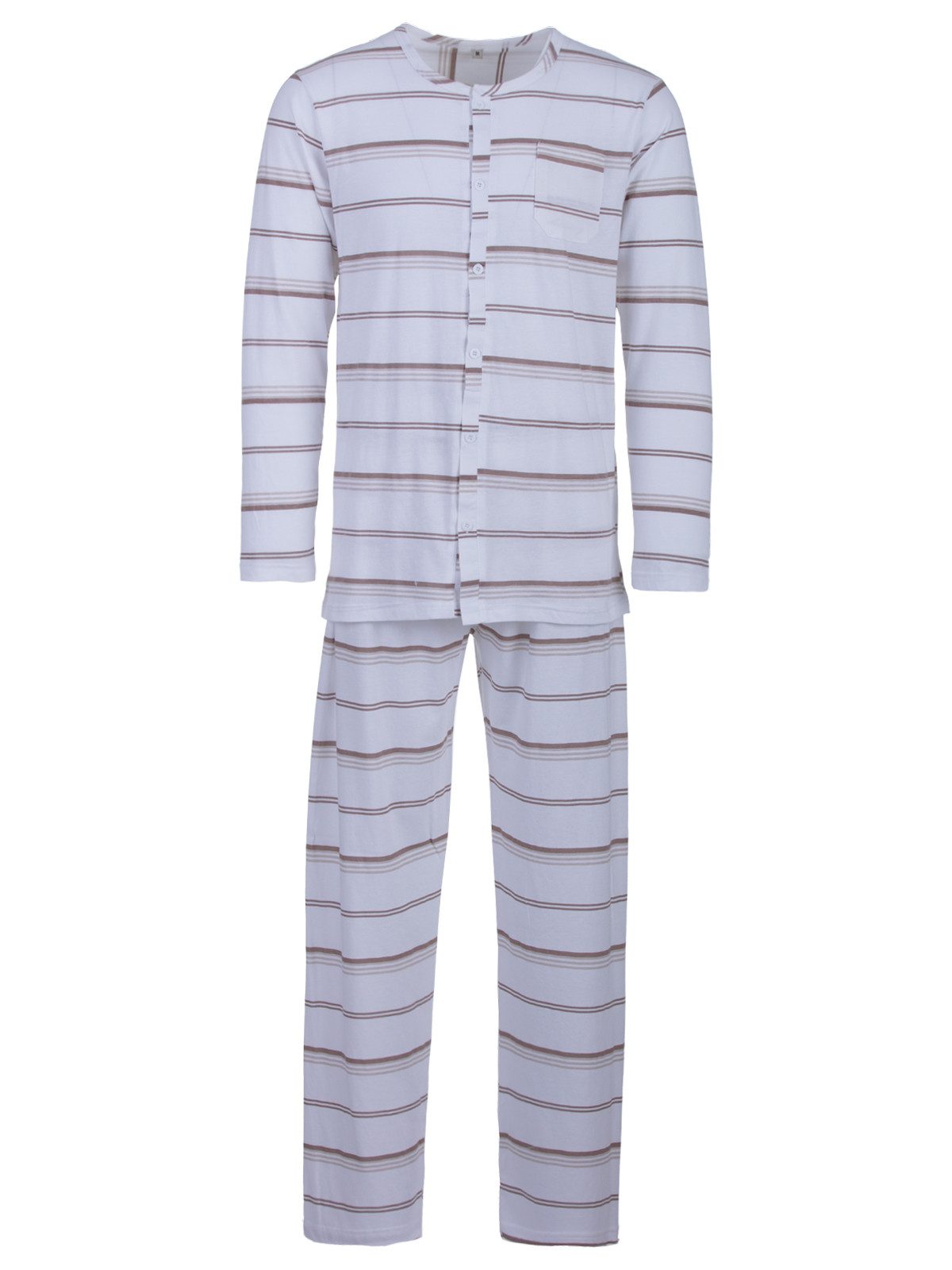 Lucky Schlafanzug Pyjama Set Langarm - Streifen günstig online kaufen