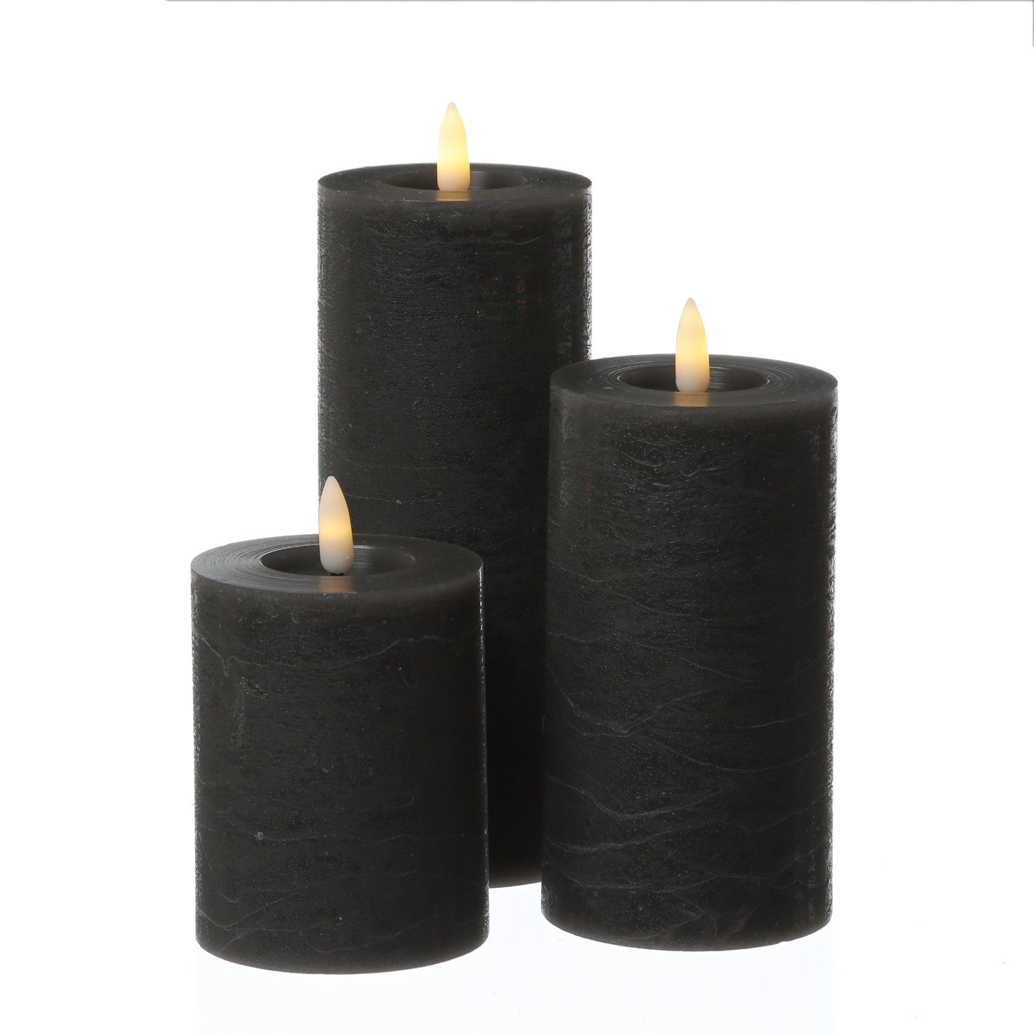 MARELIDA LED-Kerze LED Kerzenset LINA Rustik Optik Echtwachs 3 Größen Timer günstig online kaufen