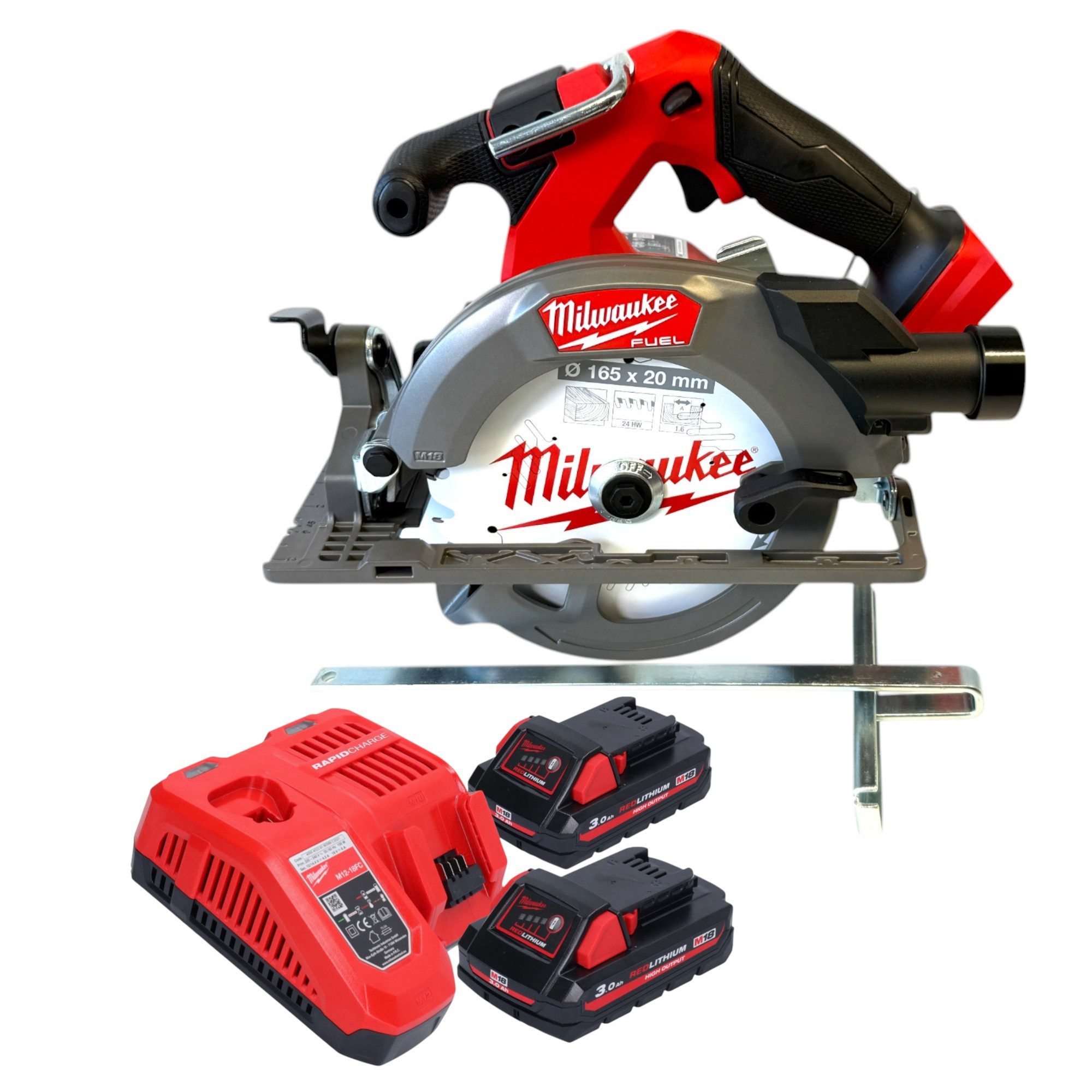 Milwaukee Akku-Handkreissäge M18 FCS552-302 18 V 165 mm Brushless + 2x Akku 3,0 Ah + Ladegerät