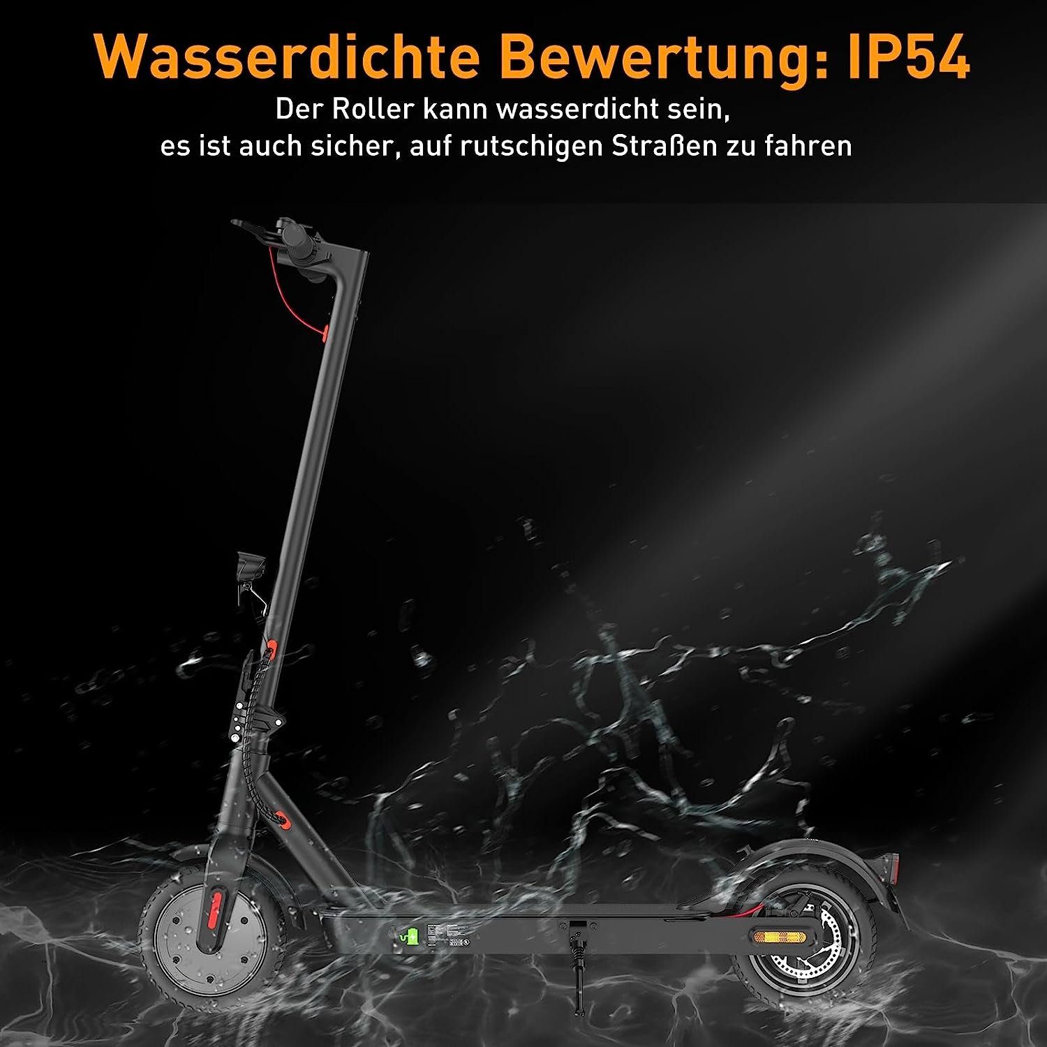 Akozon Schutzblech Für Elektroroller – Schwarz, ABS, Spritzwassergeschützt, 4-Loch-Befestigung, Leicht & Langlebig