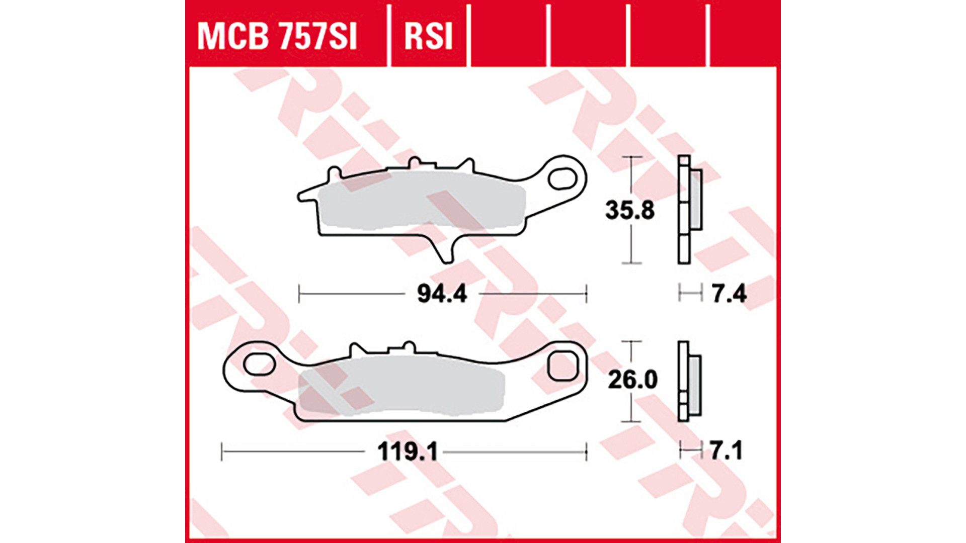 TRW Bremsbelag Bremsbelag MCB757SI Sinter Offroad