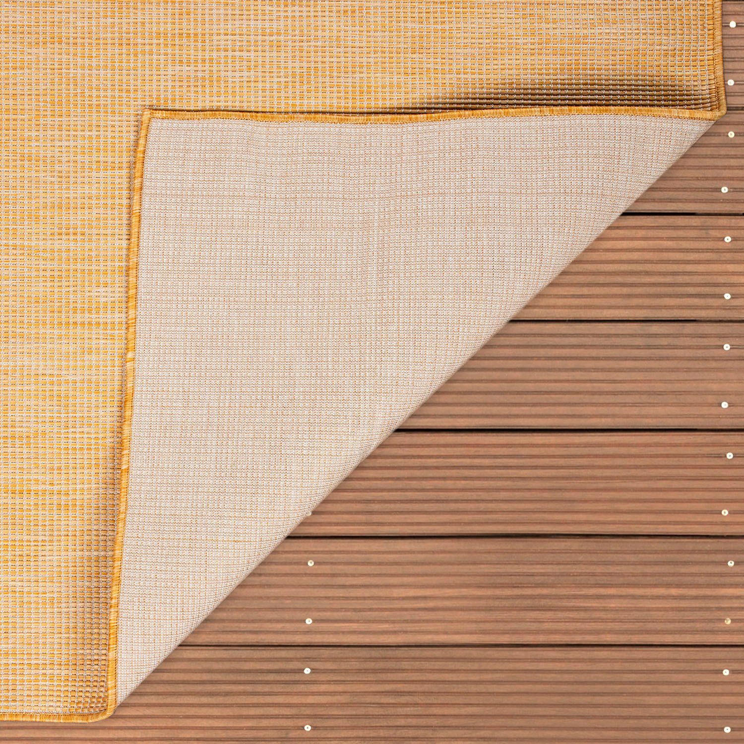 Teppich-Läufer, mm, geeignet Sonset, In- Outddor rechteckig, 4 Läufer Höhe: Paco gelb und Home, Flachgewebe,
