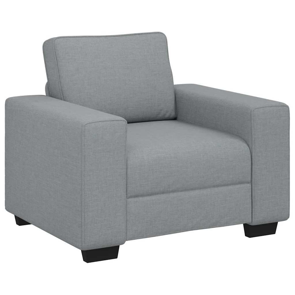 vidaXL Sofa Sessel Hellgrau 60 cm Stoff, 9 Teile günstig online kaufen
