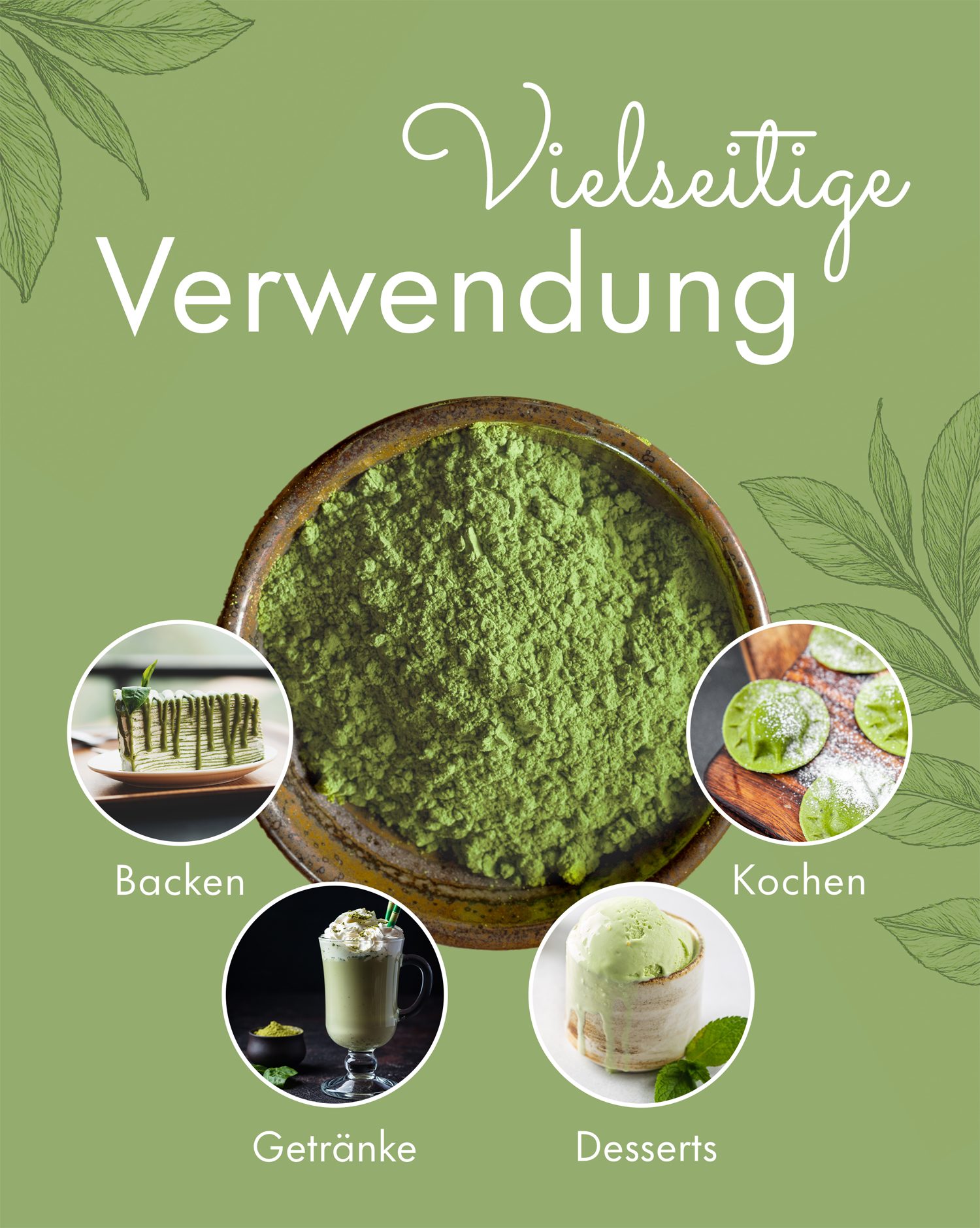 Quertee Tee Bio Matcha Pulver aus Japan - ohne Zusätze, reich an Antioxidantien, 100 g – Bild 4 von 5