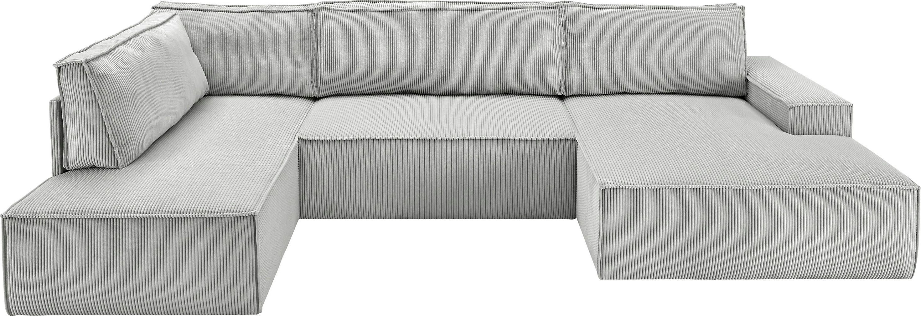 Home affaire Wohnlandschaft "SHERWOOD 329 cm, U-Form, Schlafsofa,", Schlaff günstig online kaufen