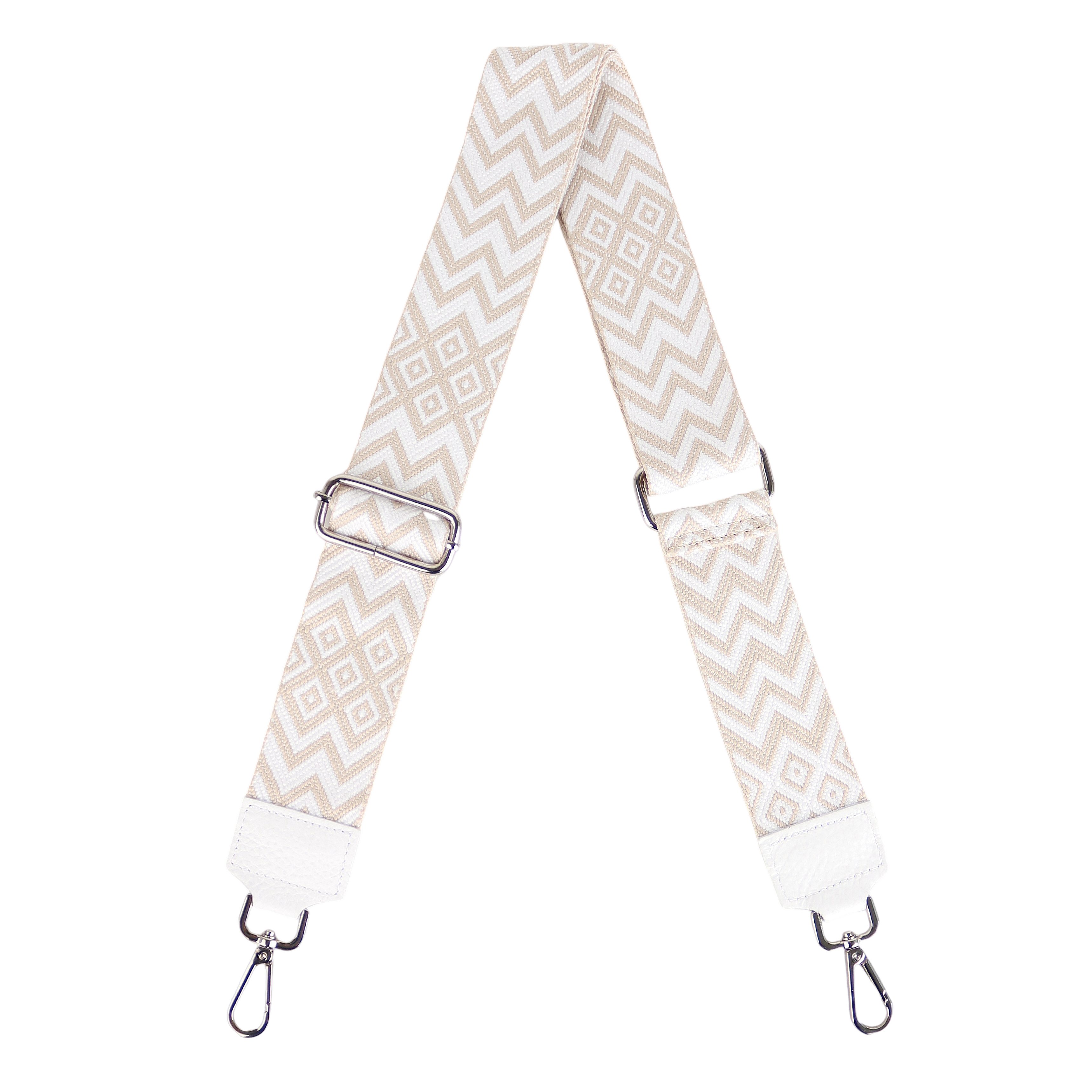 MIRROSI Schulterriemen Made in Italy aus Echtleder Schultergurt für Tasche zum Wechseln (Farben in: Braun, Cognac,Taupe, Helltaupe, 1x Taschengurt) 5cm Breit Bohemian Style