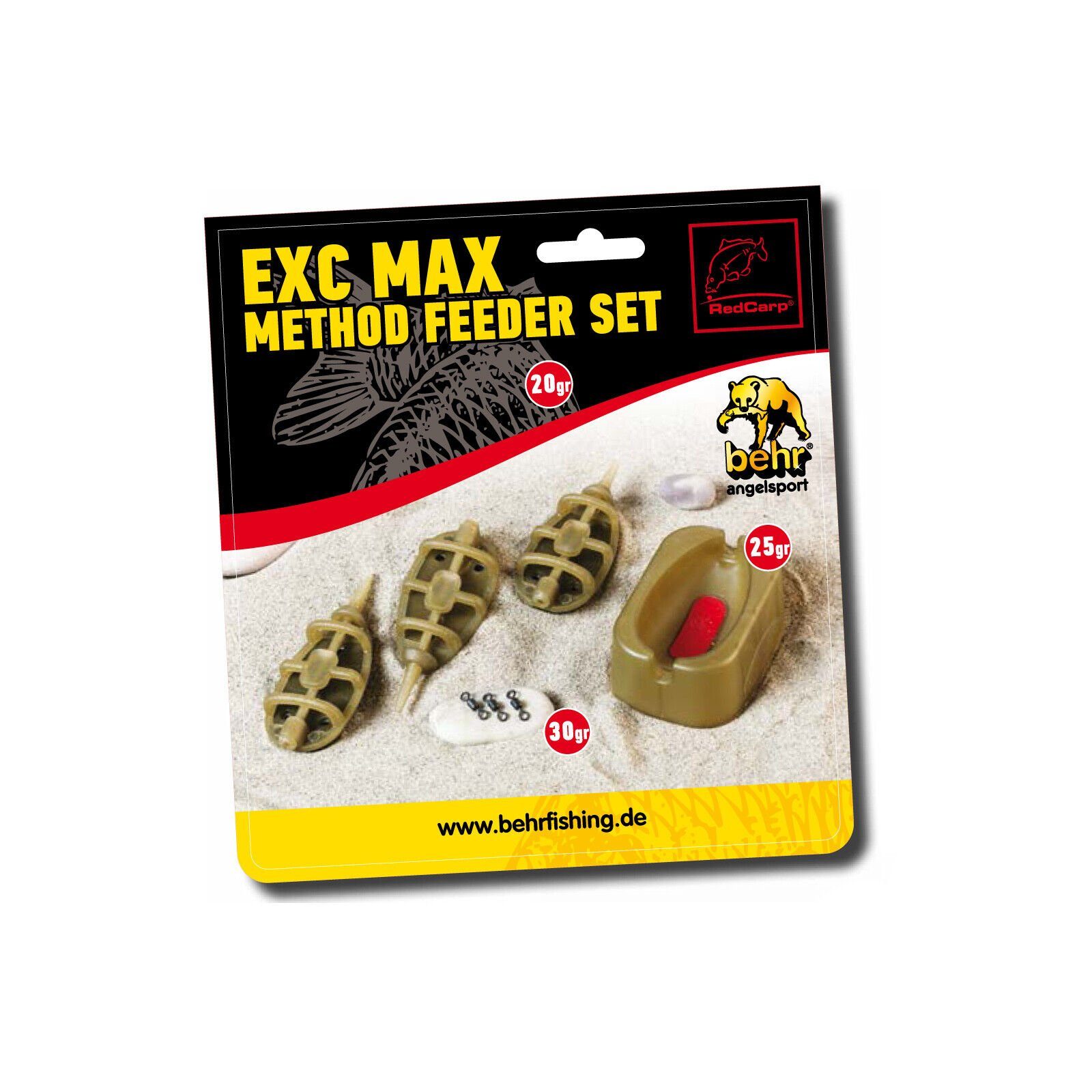 Behr Feederkorb EXC MAX Method Feeder Futterkorb Futterkörbe 20g 25g 30g + Form, (7-St)