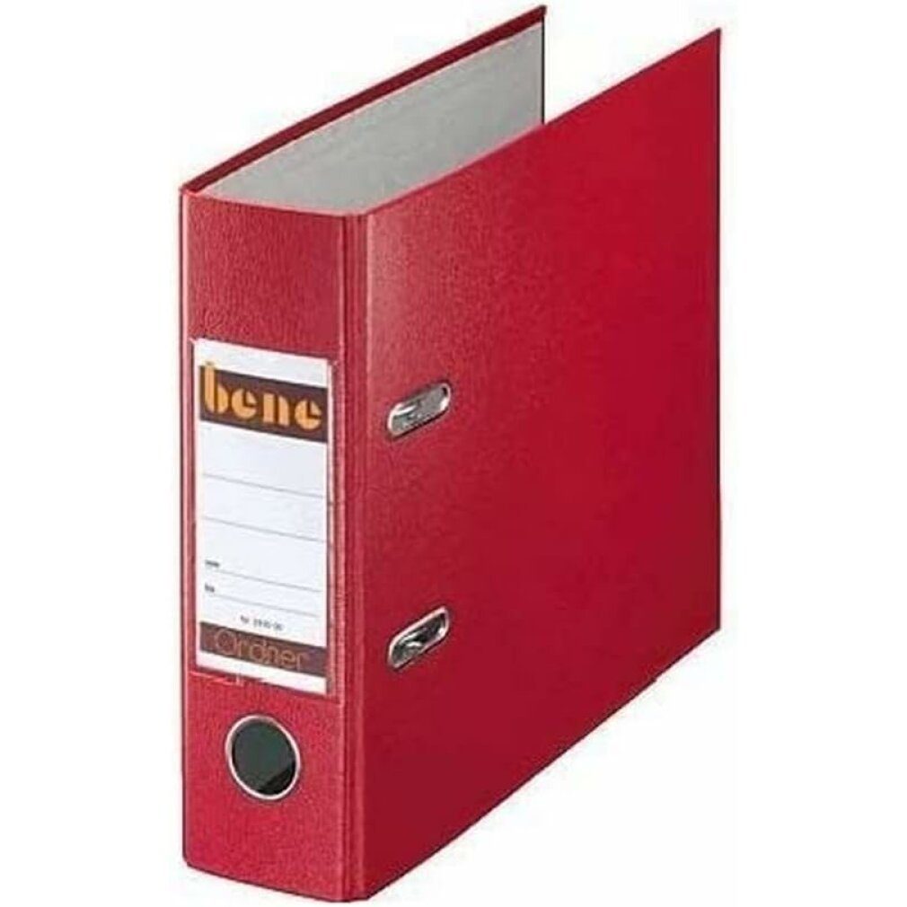 bene Aktenordner A5 Ordner rot Kunststoff 7,5 cm DIN A5 quer