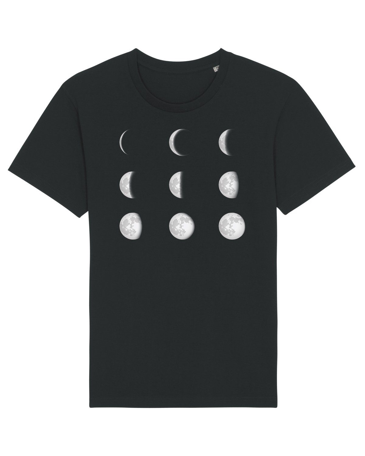 wat? Apparel Print-Shirt Moonphases (1-tlg) schwarz