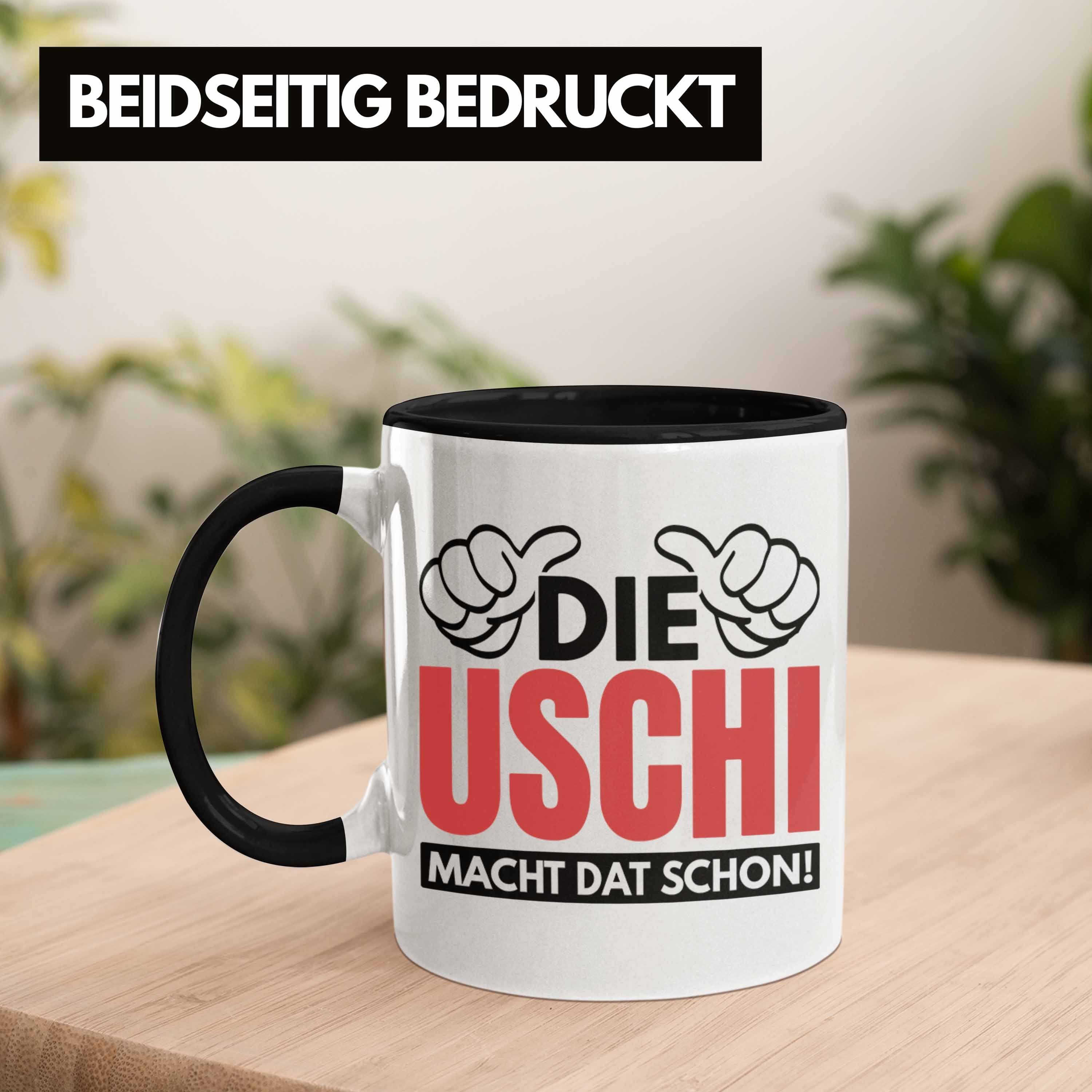 Trendation Ruhrpott - Schwarz Tasse Die Dat Lustige Schon Spruch Tasse Macht Spitzname Uschi Geschenk Uschi Trendation