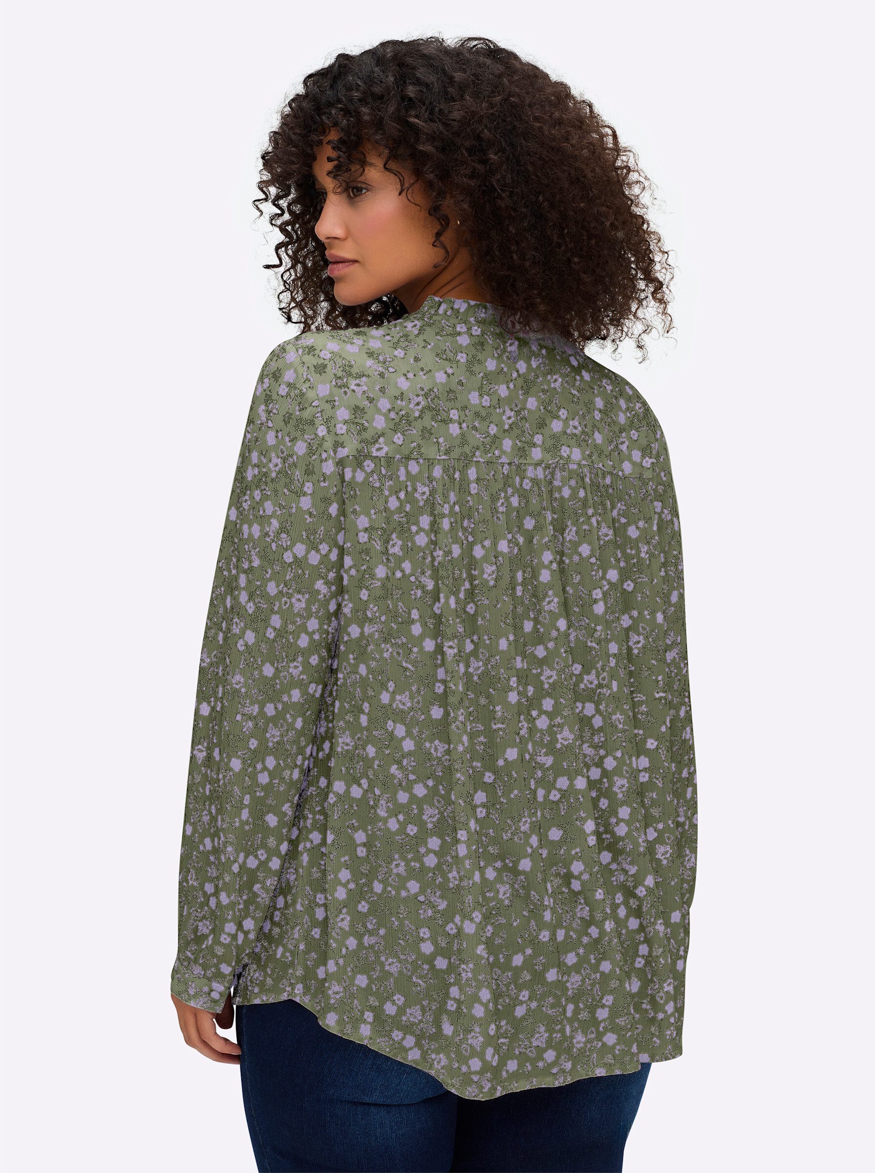 Sheego Klassische Bluse Crêpebluse günstig online kaufen
