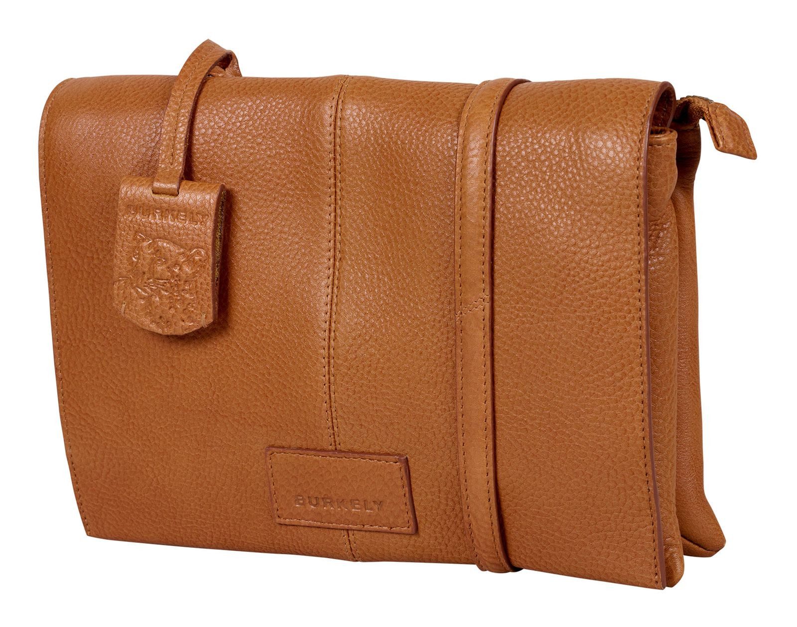 Burkely Umhängetasche Double Pocket Flap Bag, aus echtem Leder