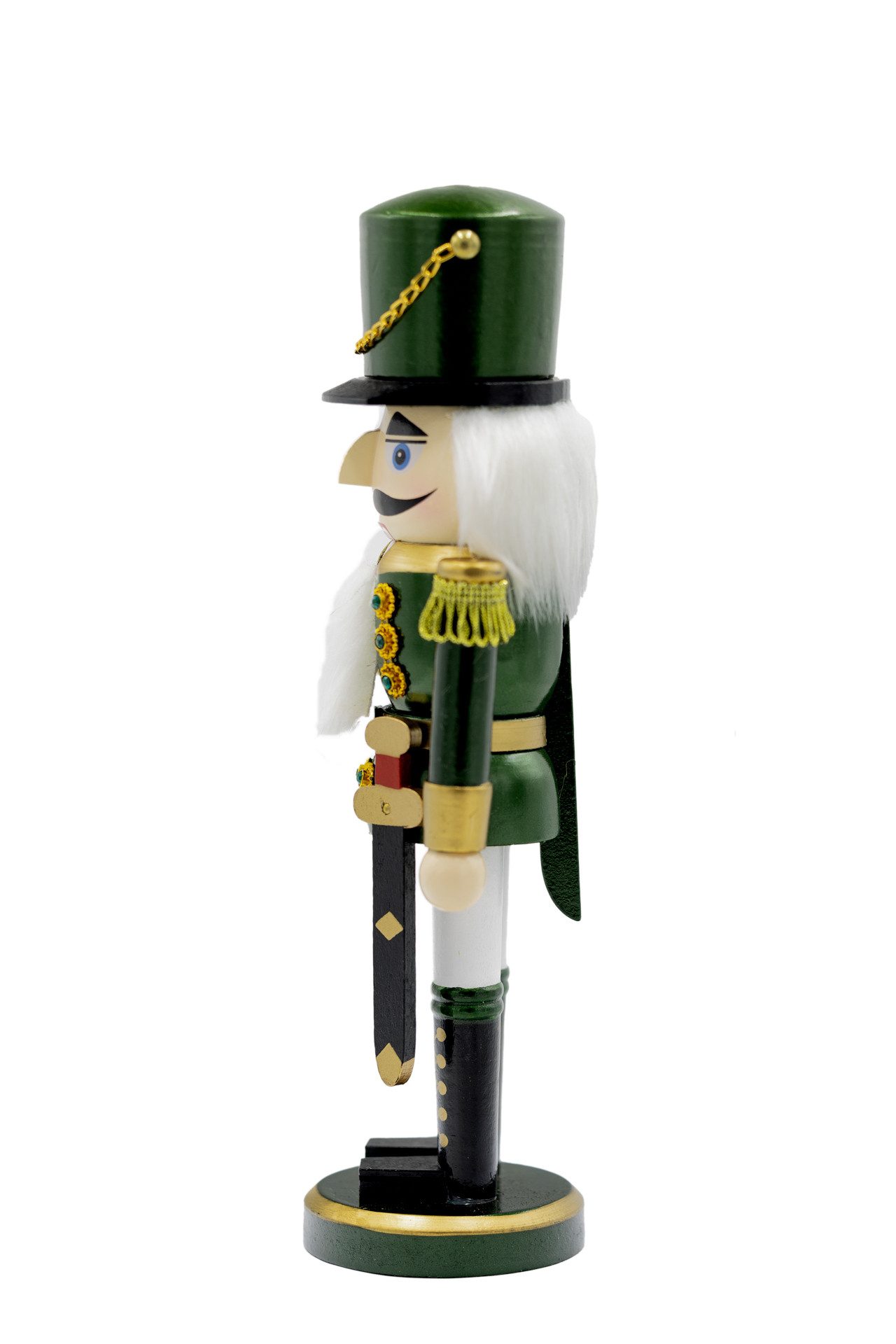 Kaladia Nussknacker Soldat in Grün - ca. 38 cm - als Dekoration für jeden Raum, nostalgische Dekofigur für Sammler, Winterfans und Festtagsbegeisterte