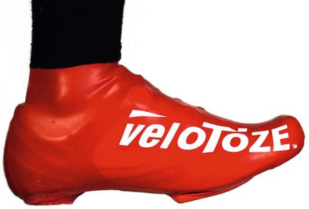 Velotoze Fahrrad-Überschuh VeloToze Überschuh 2.0 kurz rot S/M - wasserdichter Aero-Überschuh für