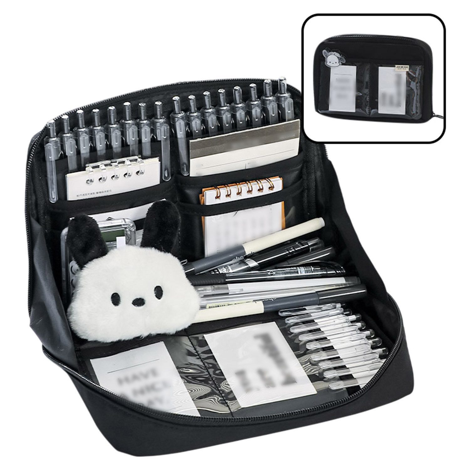 home trends Federmäppchen Großes Federmäppchen für Schreibwaren, (Set, 1-tlg., Geräumige Aufbewahrungstasche für Stifte & Accessoires), Schreibtisch Organizer für Büro- & Künstlerbedarf