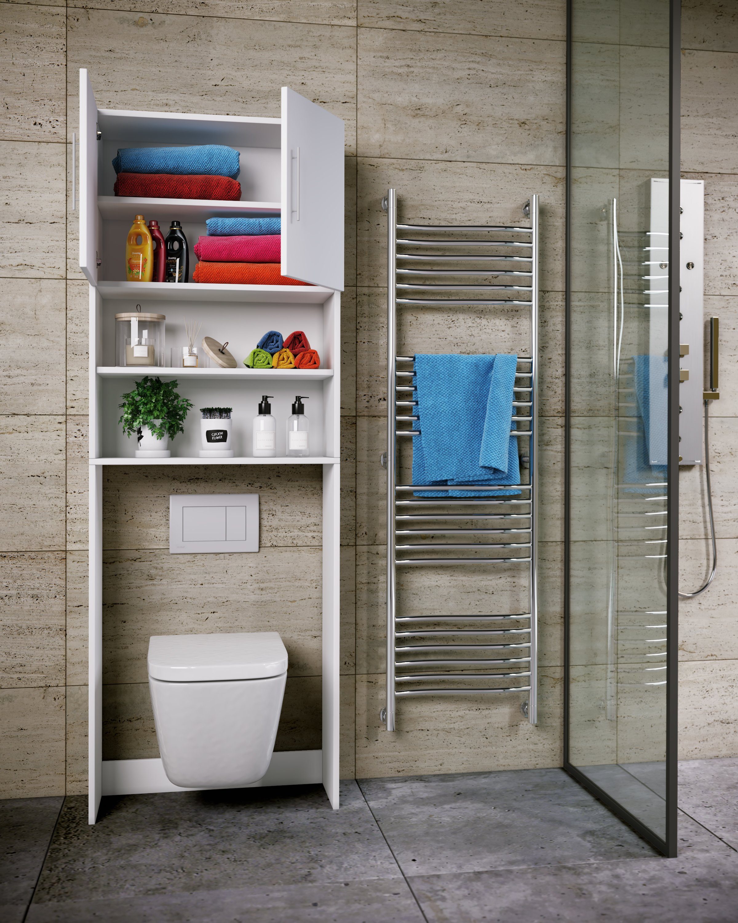 VCM Hochschrank Holz WC Toilette Regal günstig online kaufen