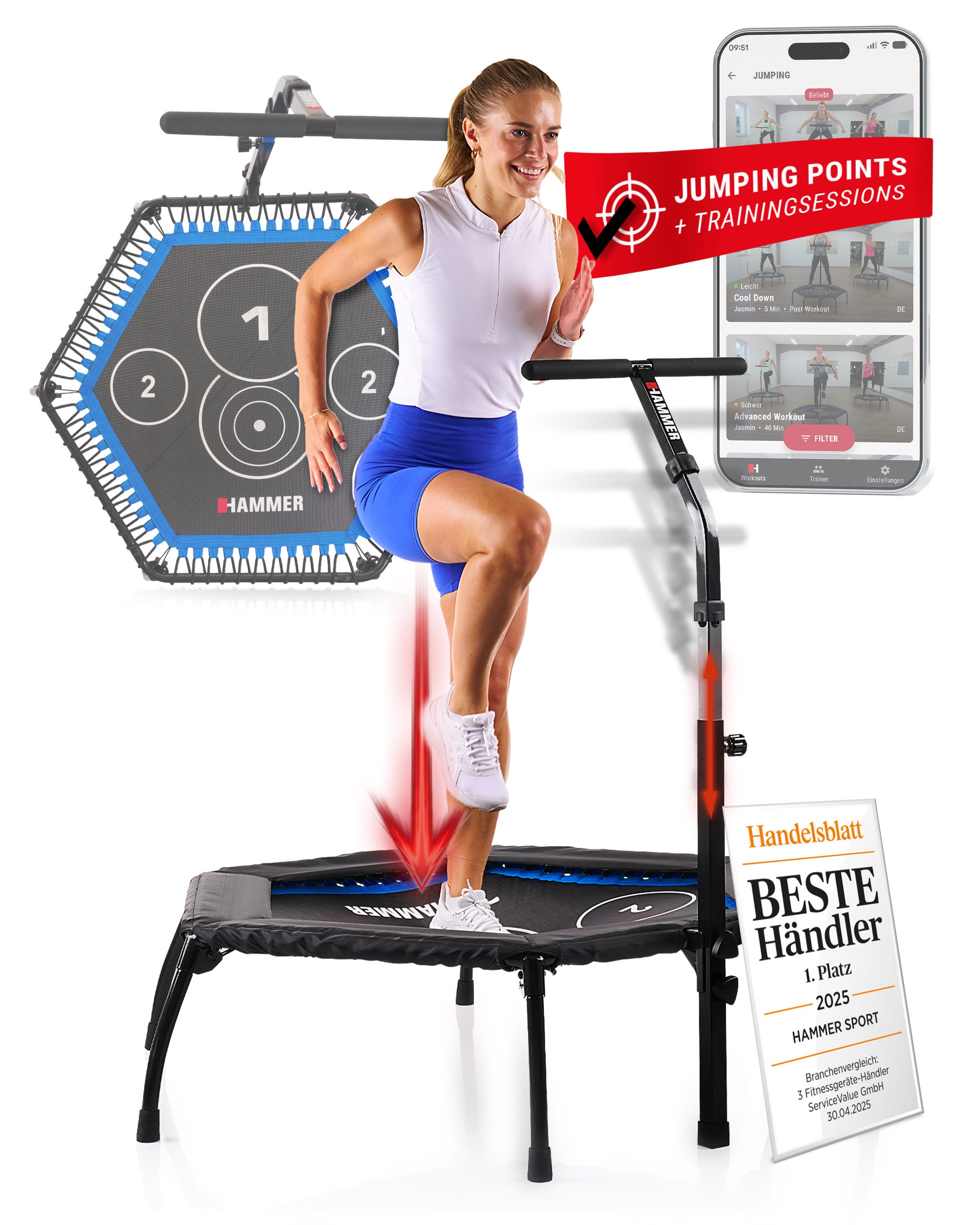 Hammer Fitnesstrampolin Cross Jump