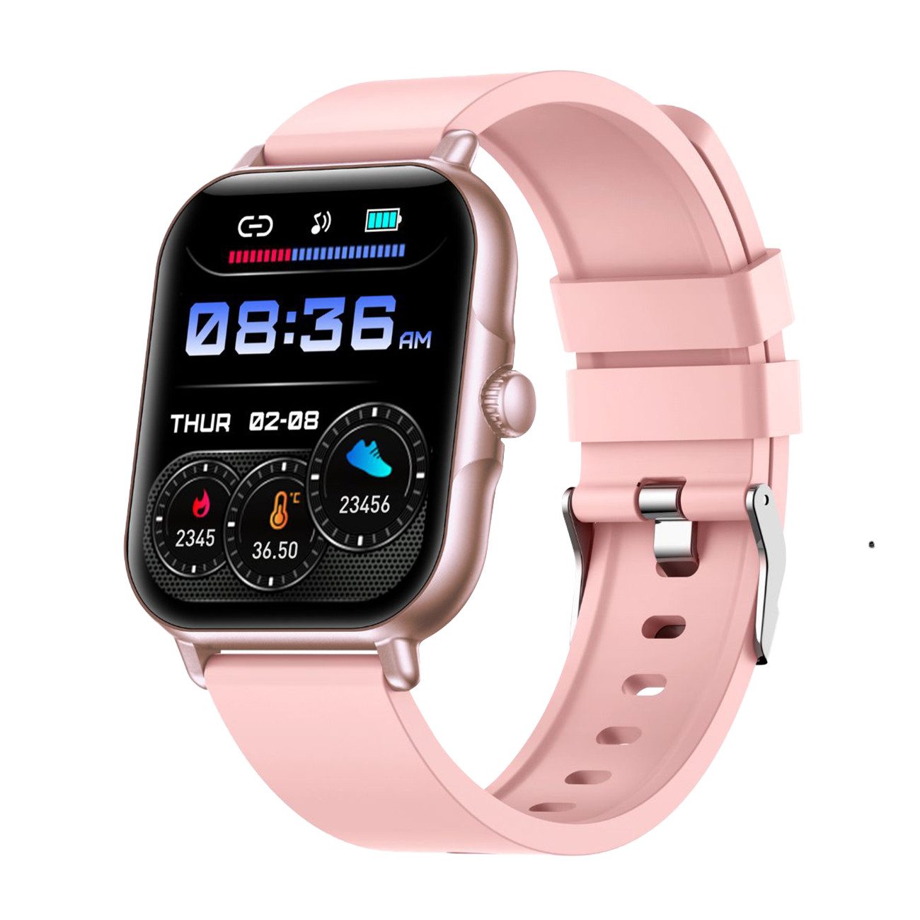fontastic Smartwatch 1.83 Zoll Bluetooth Anrufe Fitness Tracker Puls SpO2 Smartwatch