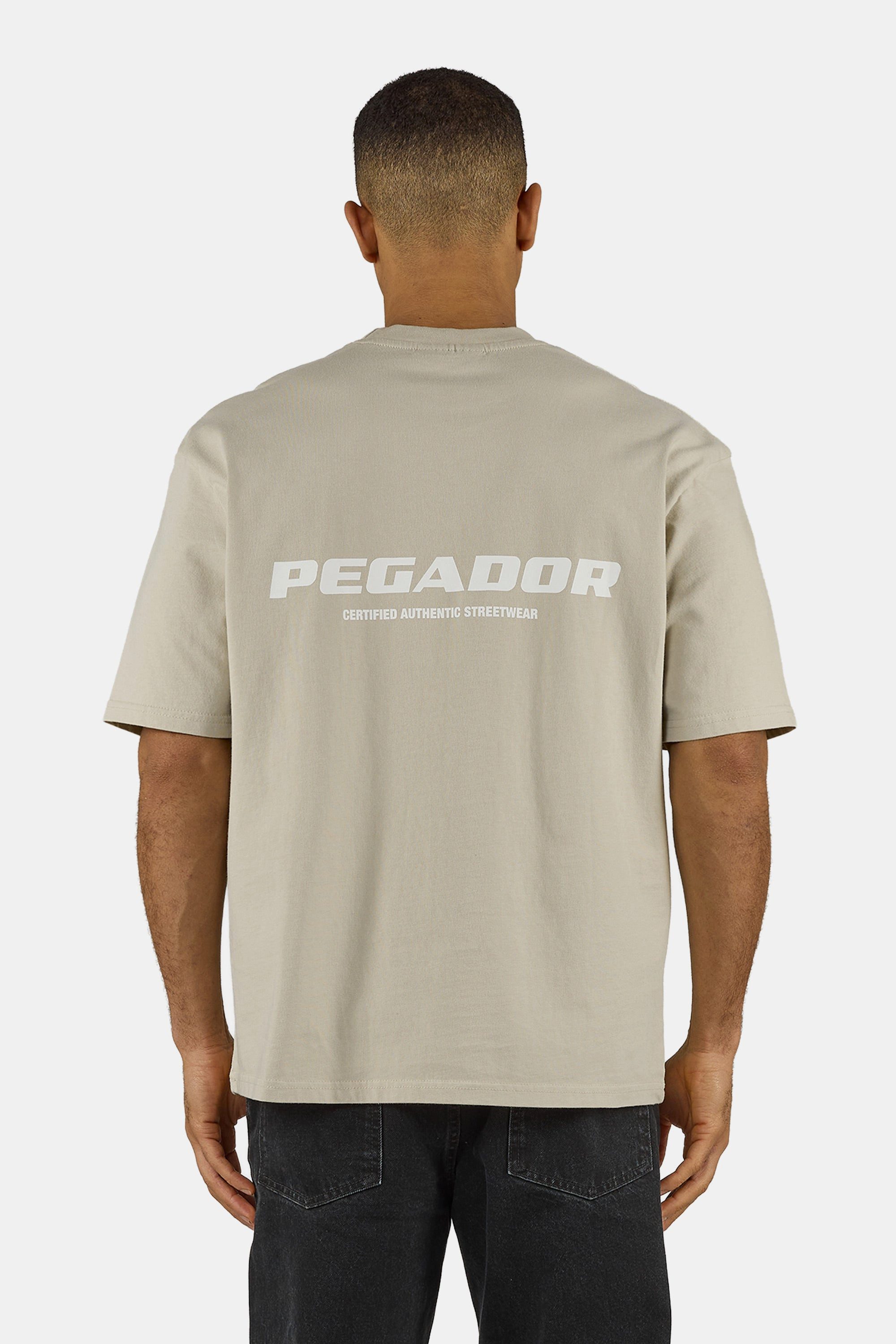 PEGADOR Rundhalsshirt COLNE LOGO OVERSIZED TEE Baumwolle, oversize