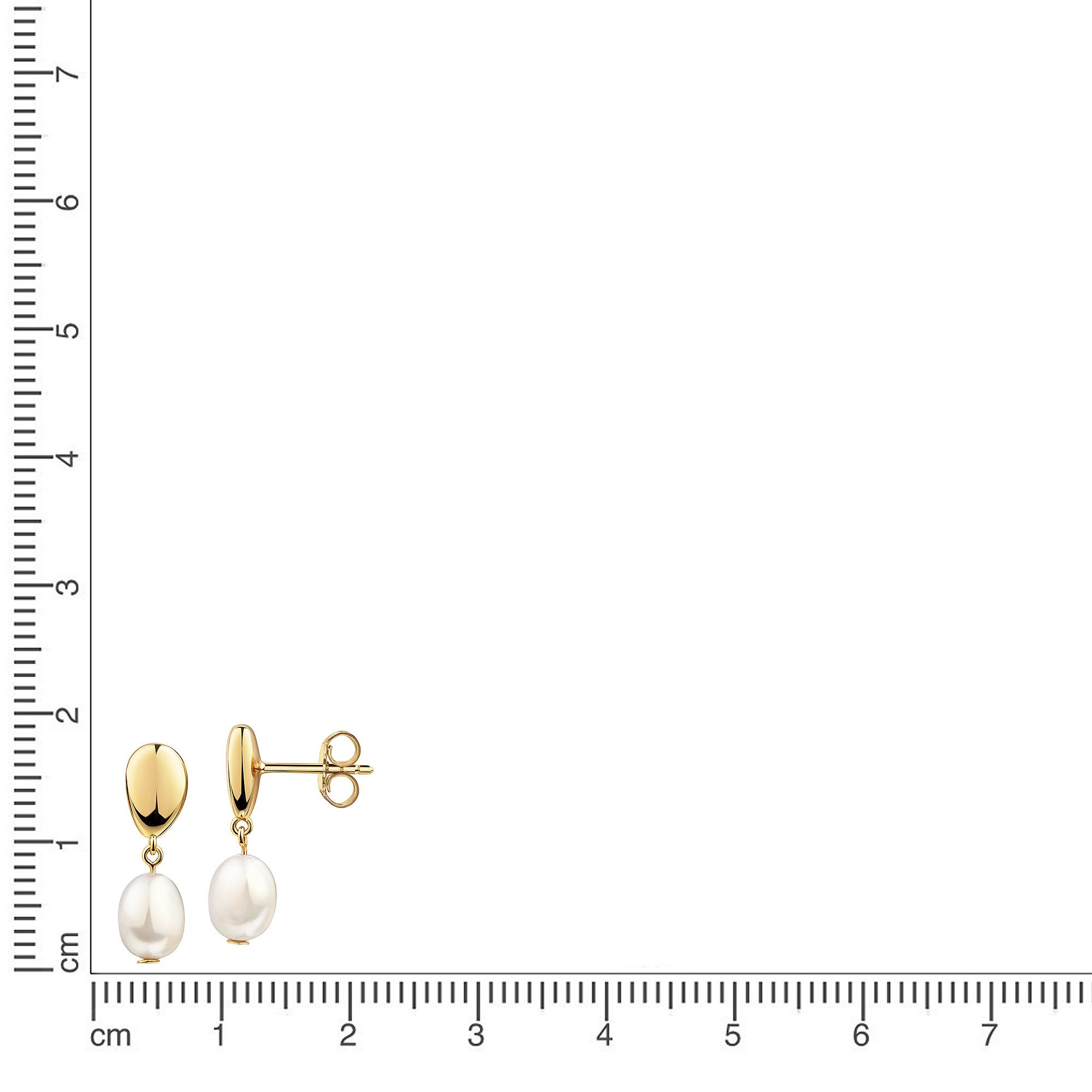 Firetti Paar Ohrstecker Schmuck Geschenk Silber 925 Ohrschmuck Ohrringe, mit Süßwasserzuchtperle