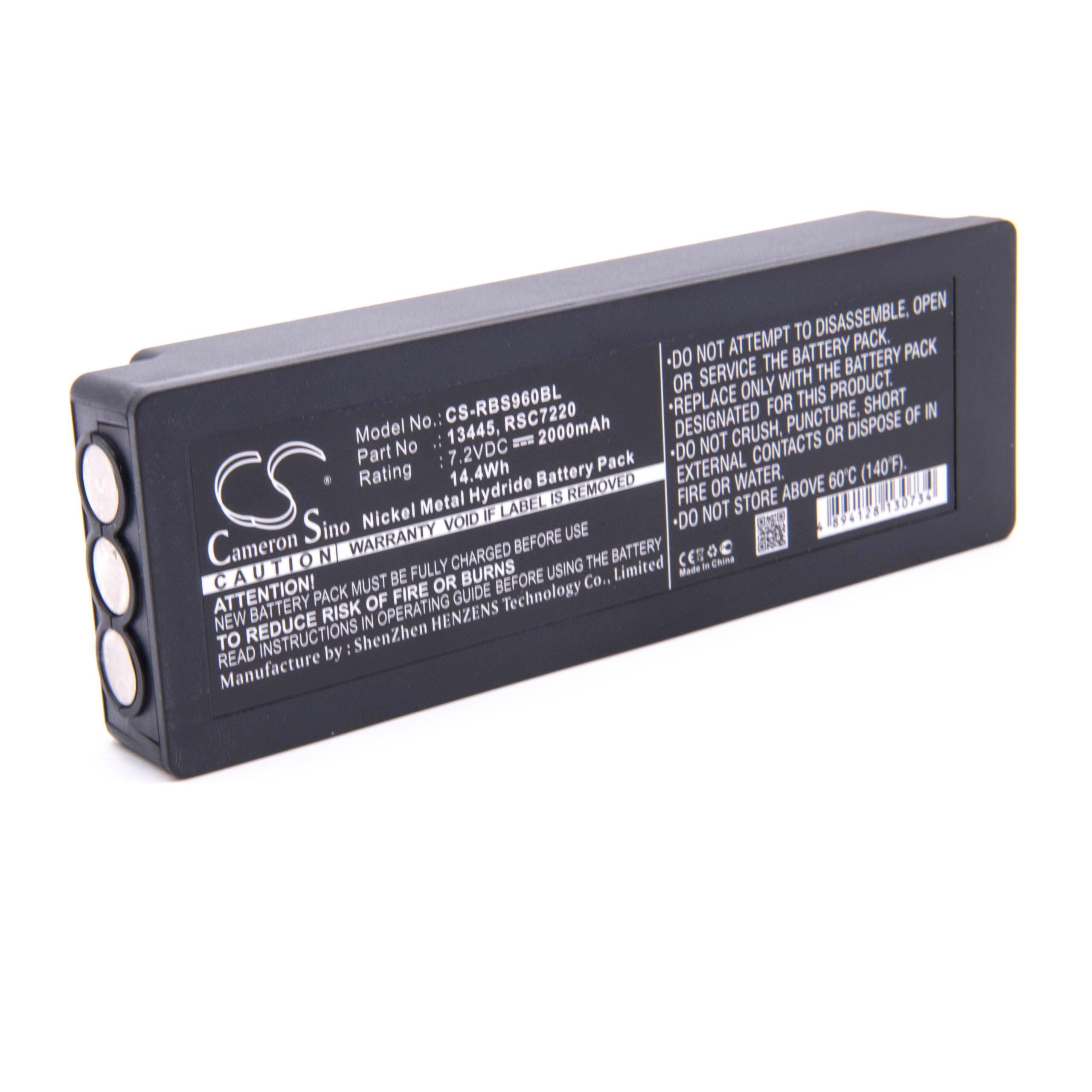 vhbw kompatibel mit Palfinger Scanreco 960, 592, 590, 790, BS590 Akku NiMH 2000 mAh (7,2 V)