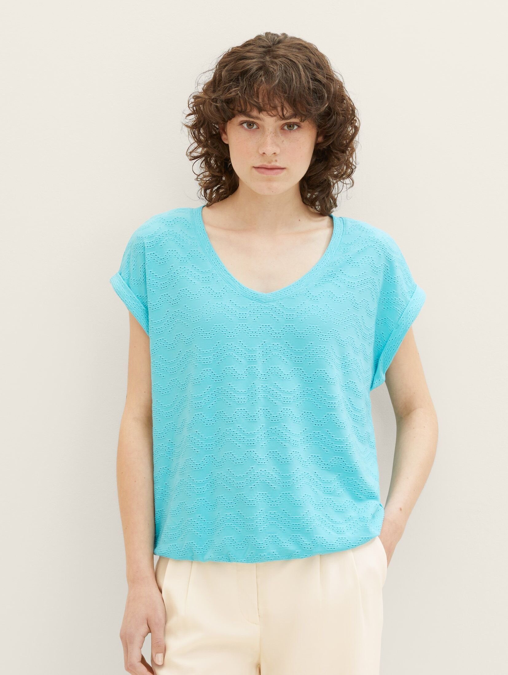 TOM TAILOR T-Shirt Basic T-Shirt teal radiance