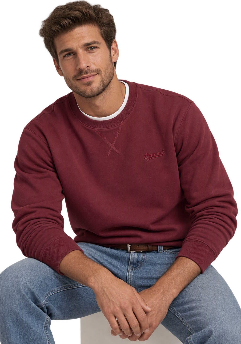 Man's World Sweatshirt in vielen Top Farben! Perfekt für Alltag, Freizeit und Büro Premium Bestseller mit klarer Passform - Starke Preis Leistung!